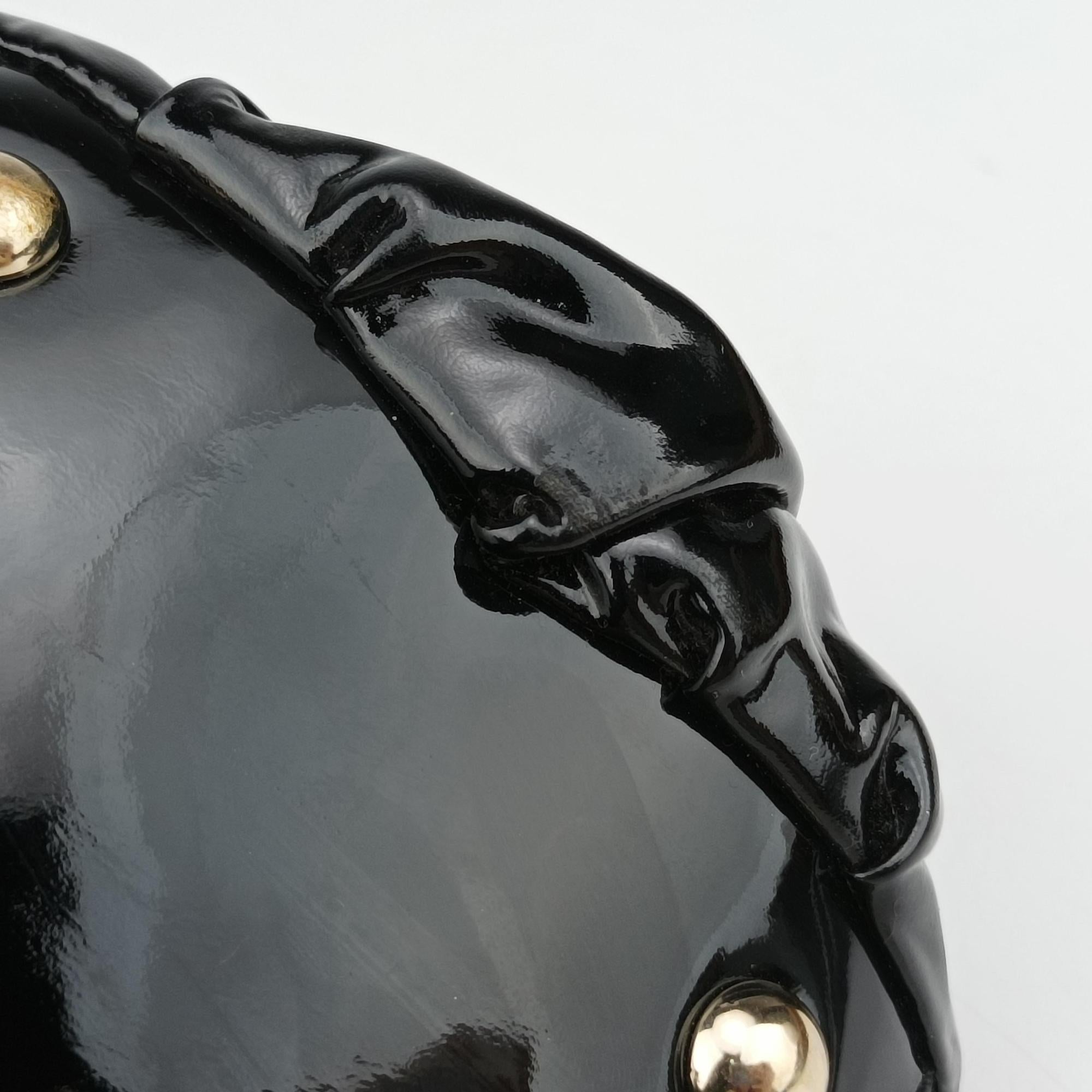 Secondhand Gucci Abbey D-Ring Black enamel  handbag | stylenewstar