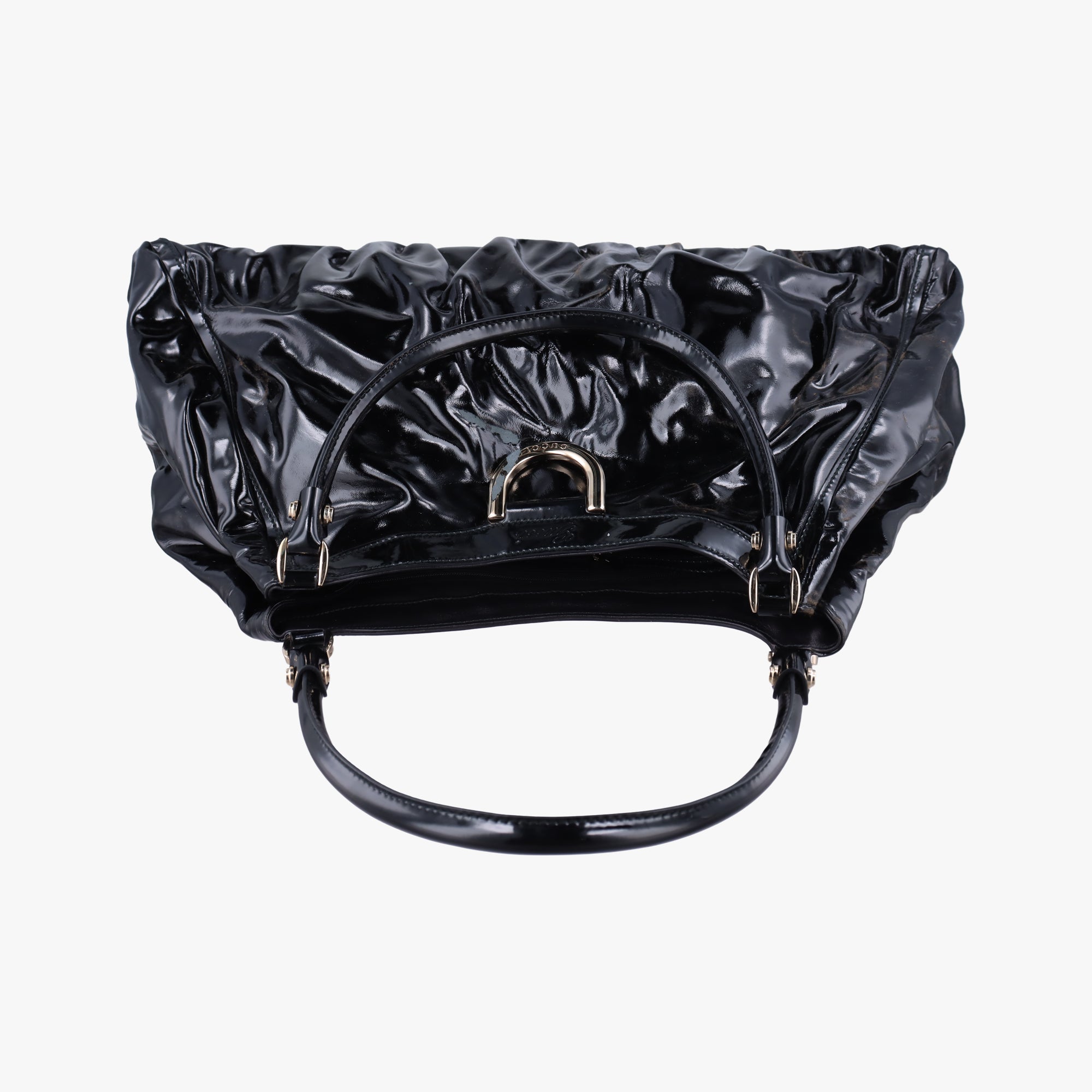 Secondhand Gucci Abbey D-Ring Black enamel  handbag | stylenewstar