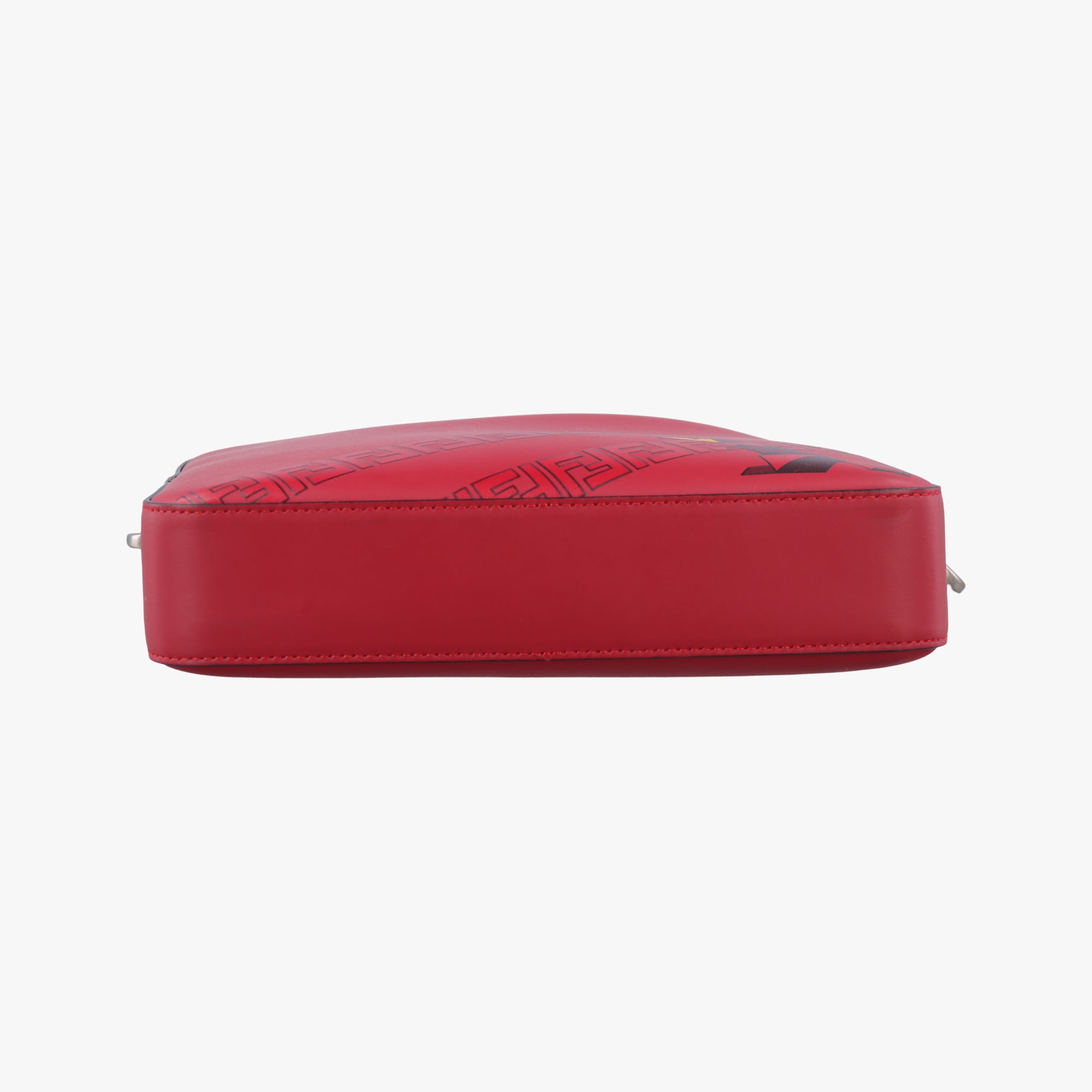 Pre-owned Fendi Camera case Red x Black Leather 7M0286 shoulderbag | stylenewstar