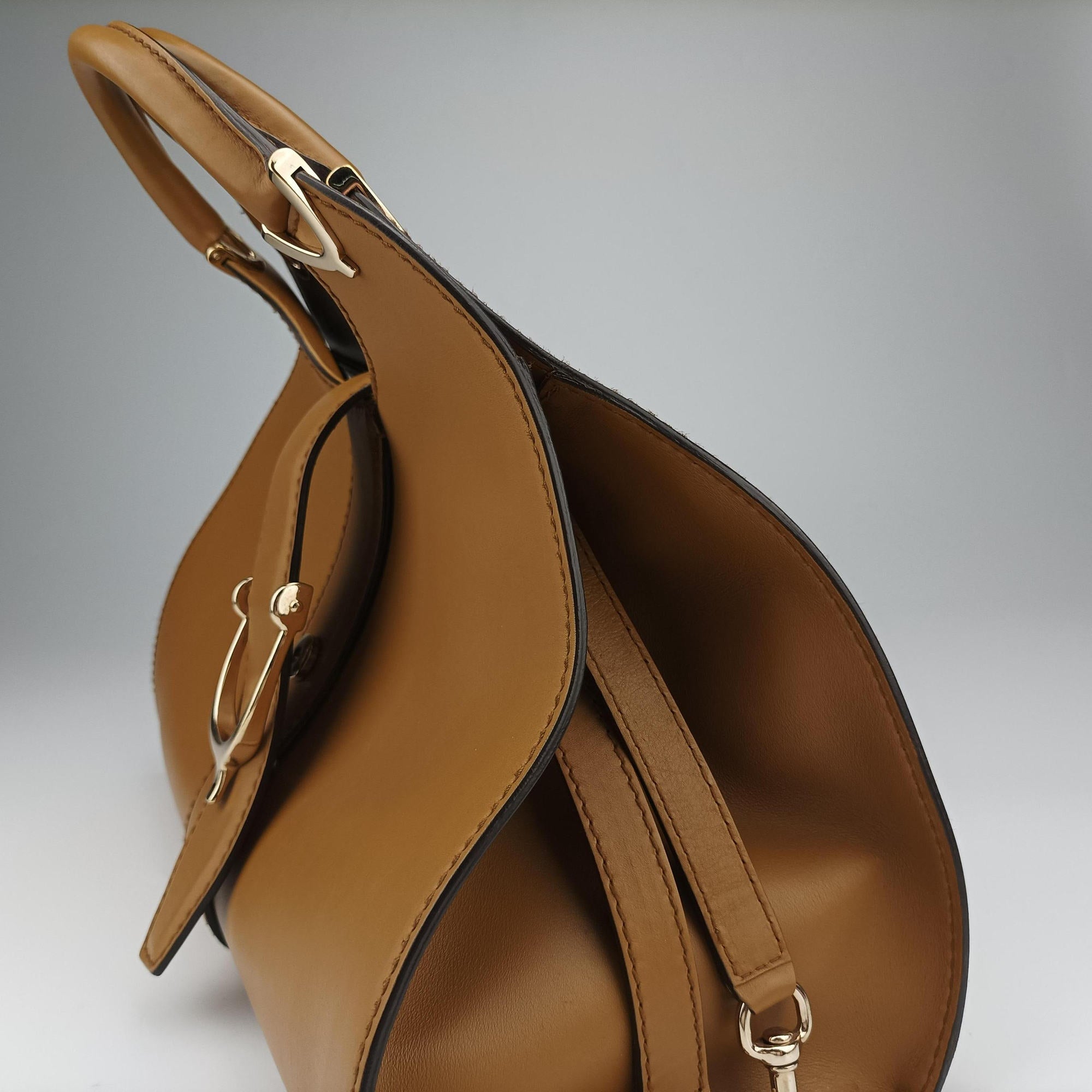 Vintage Gucci Stirrup brown Leather 277514 handbag | stylenewstar