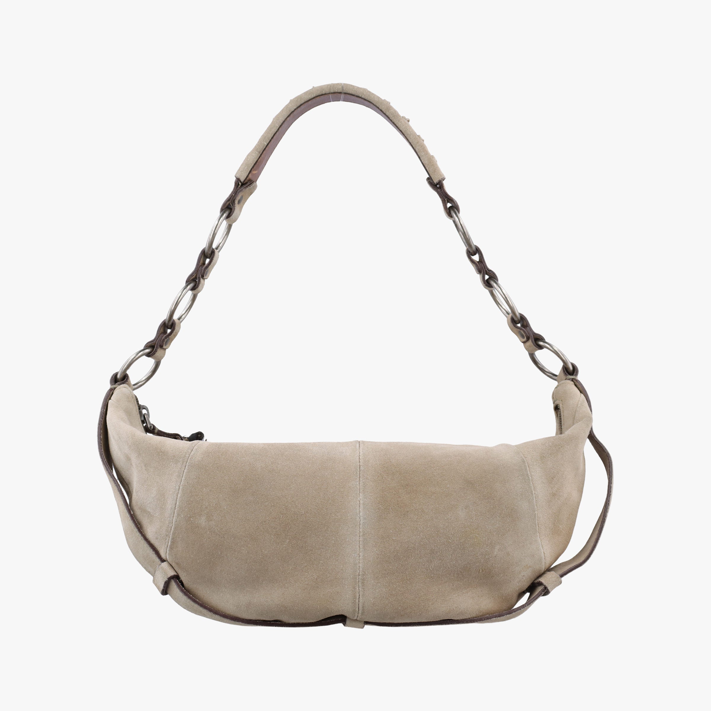 Pre-owned Yves Saint Laurent Mombasa Sling beige suede 001998 shoulderbag | stylenewstar