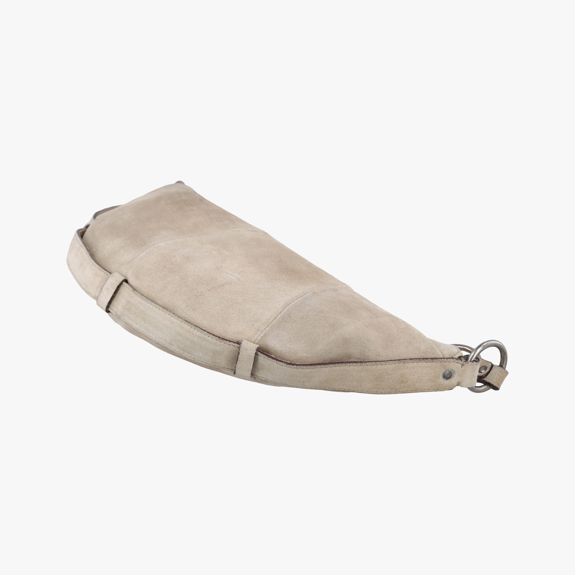 Pre-owned Yves Saint Laurent Mombasa Sling beige suede 001998 shoulderbag | stylenewstar