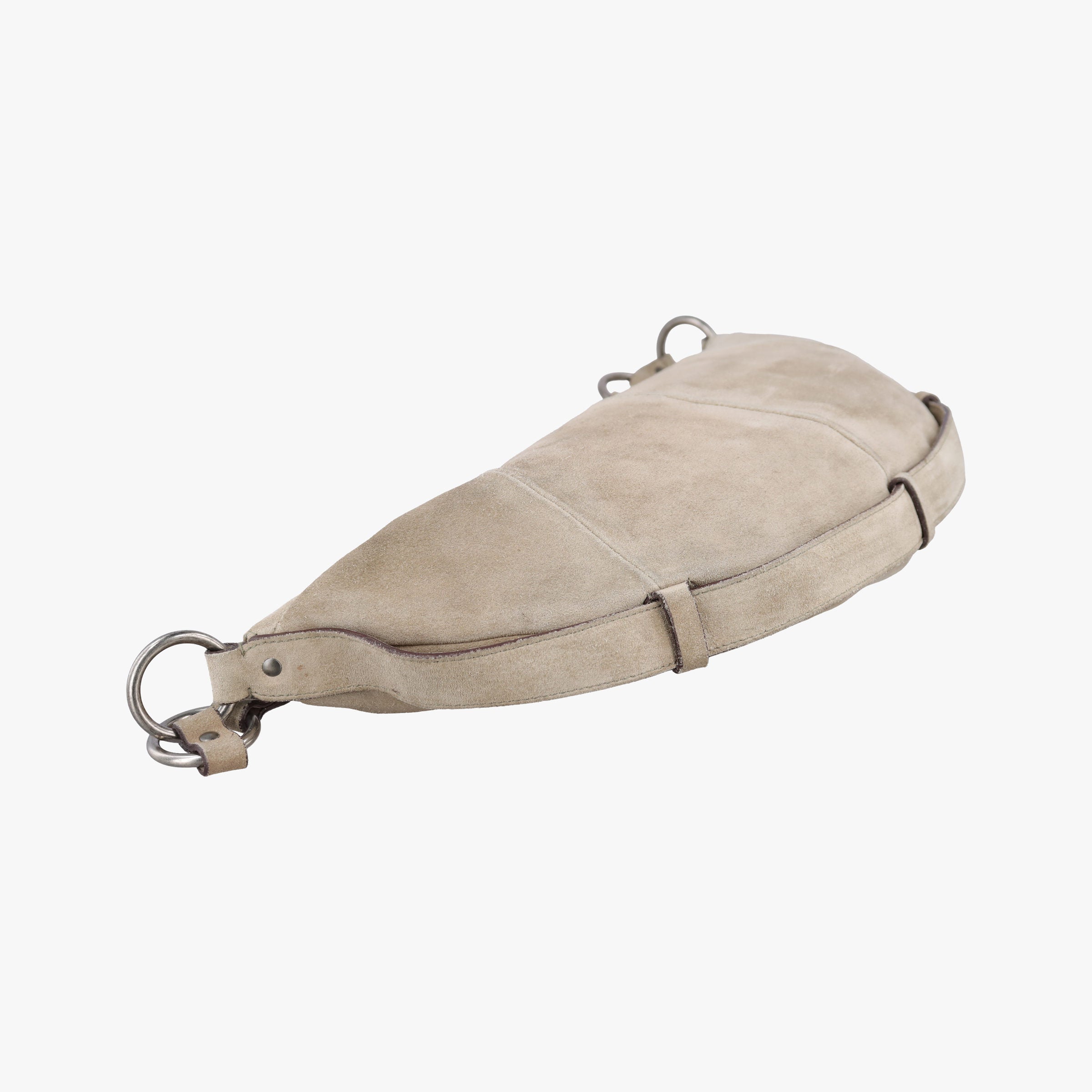 Pre-owned Yves Saint Laurent Mombasa Sling beige suede 001998 shoulderbag | stylenewstar