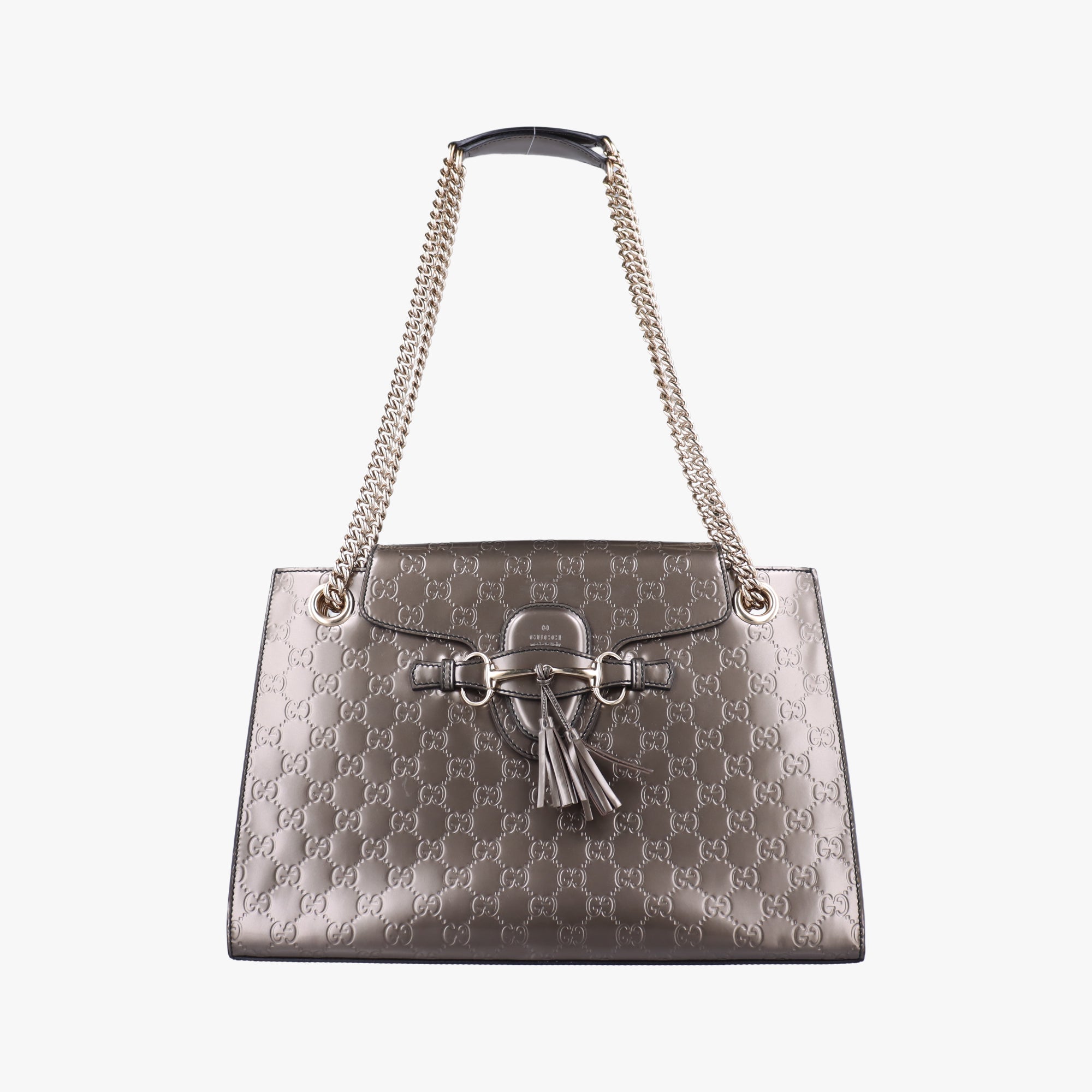 Pre-owned Gucci Emily Golden Leather 295403 shoulderbag | stylenewstar
