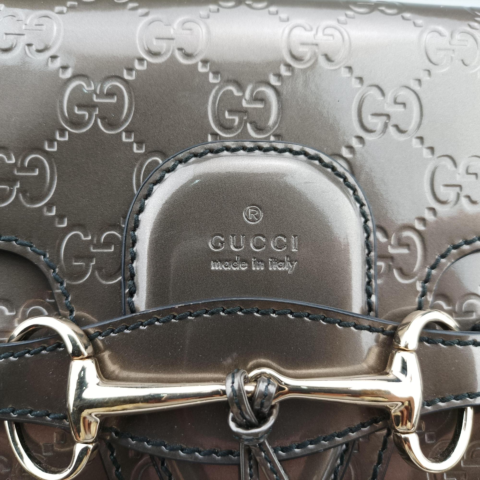 Pre-owned Gucci Emily Golden Leather 295403 shoulderbag | stylenewstar