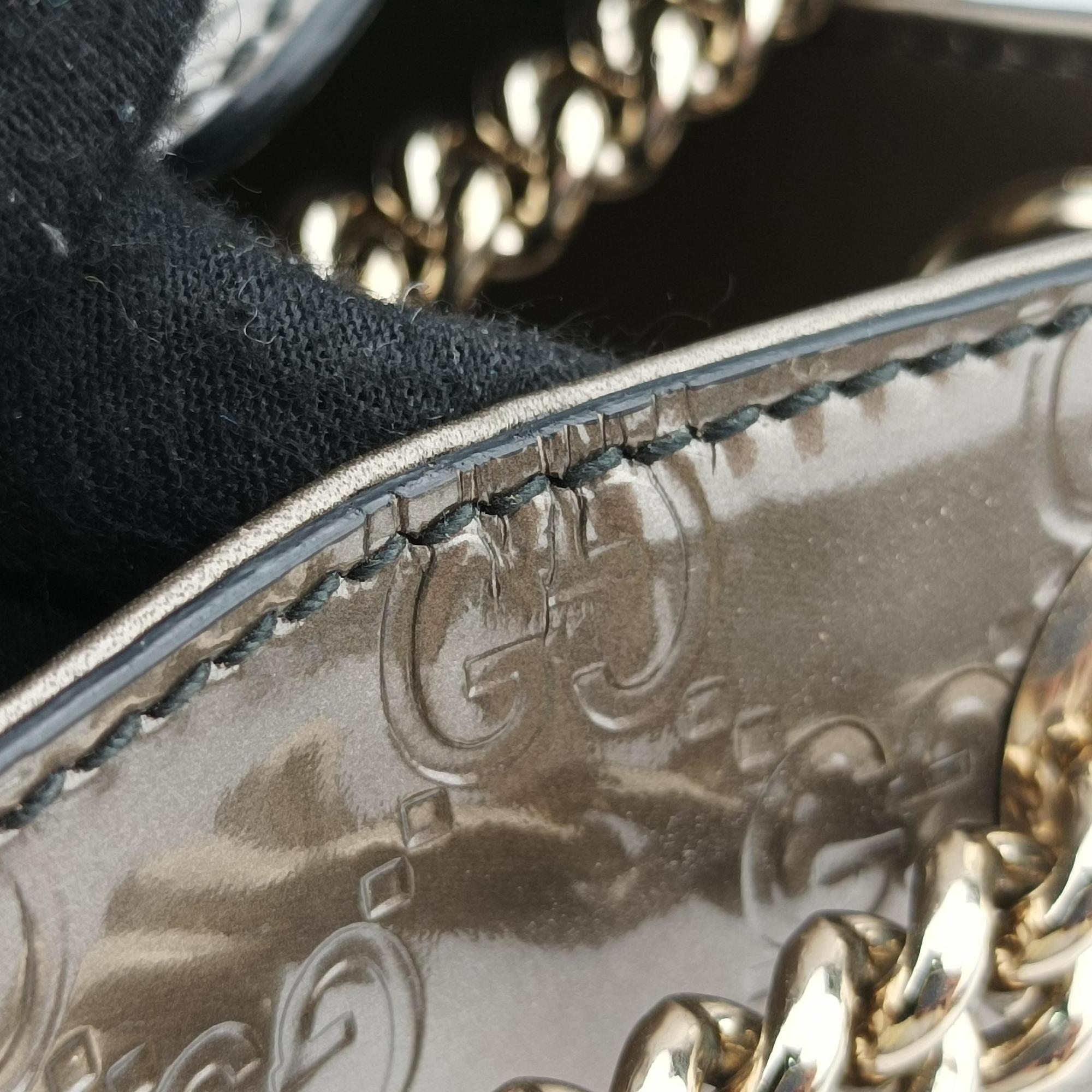 Pre-owned Gucci Emily Golden Leather 295403 shoulderbag | stylenewstar