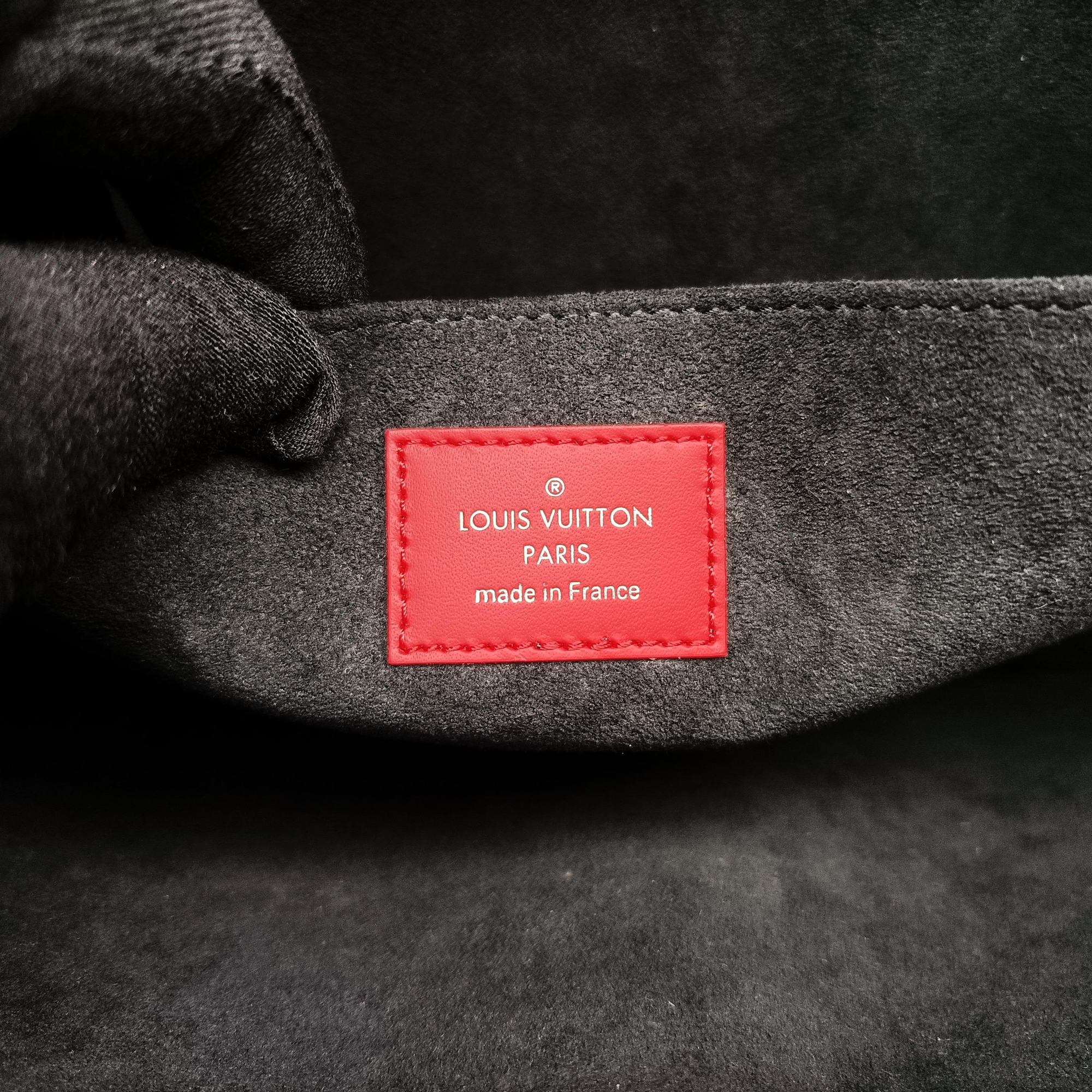 Pre-owned Louis Vuitton Pochette Jour GM Supreme Collaboration ROUGE×white epi M67722 clutchbag | stylenewstar