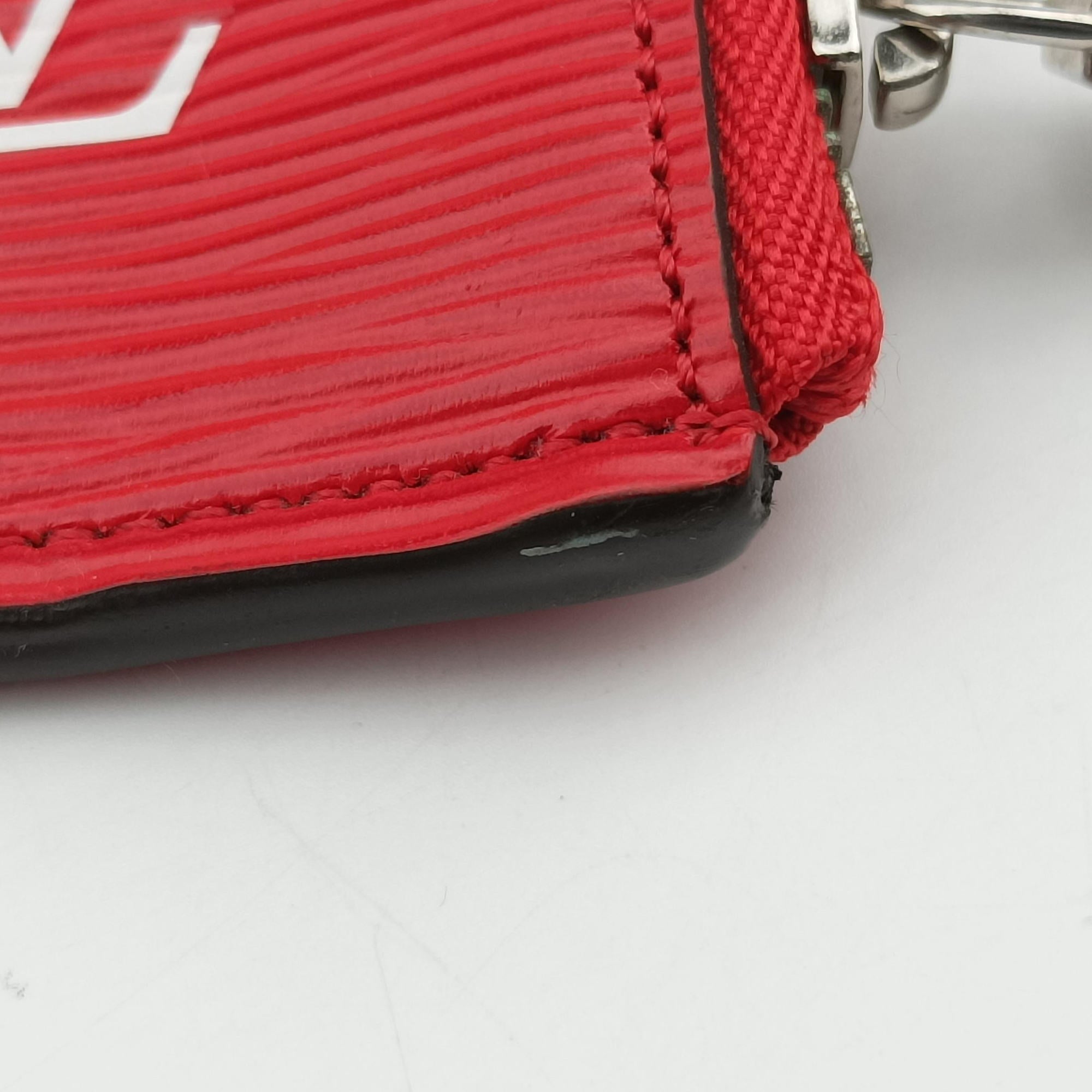 Pre-owned Louis Vuitton Pochette Jour GM Supreme Collaboration ROUGE×white epi M67722 clutchbag | stylenewstar