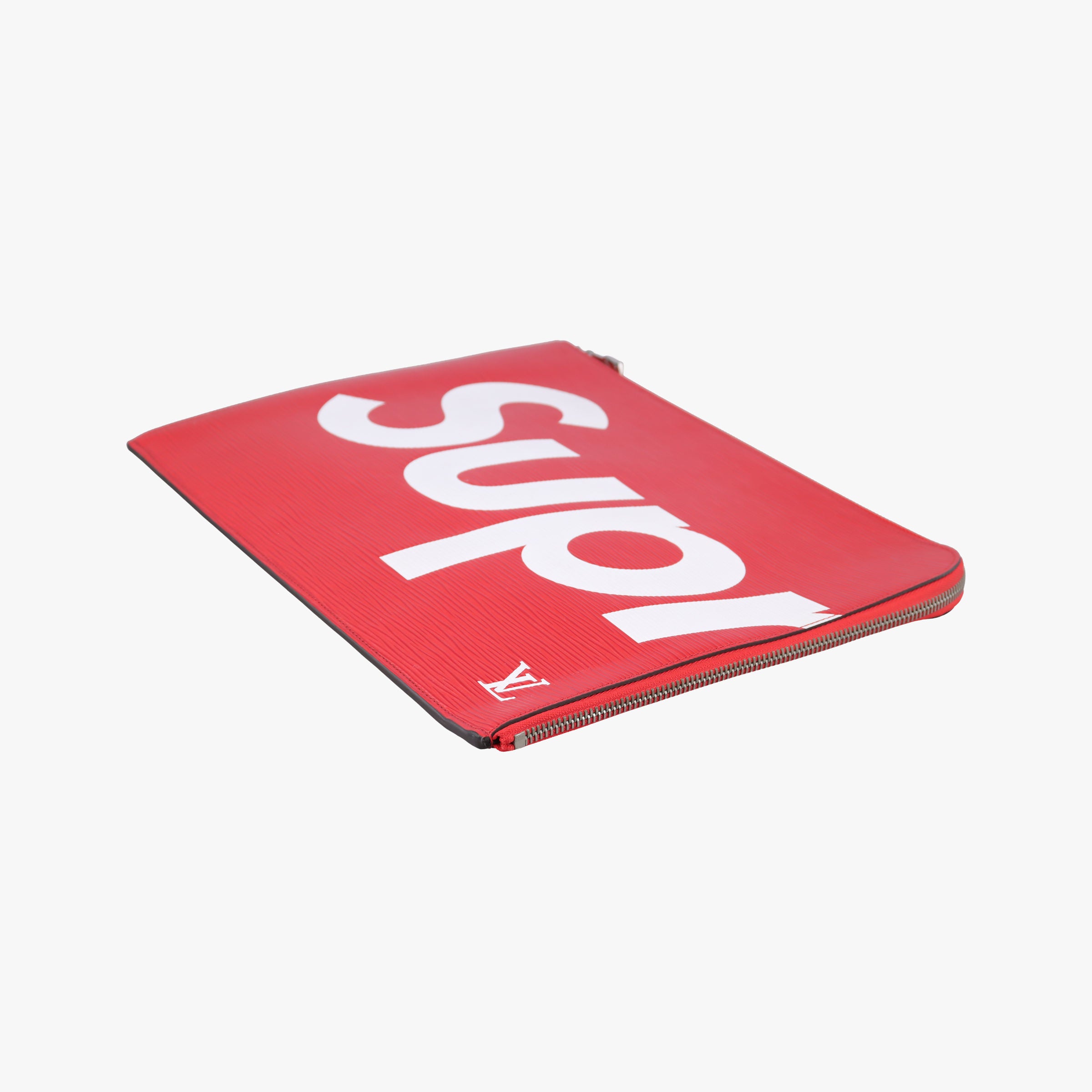 Pre-owned Louis Vuitton Pochette Jour GM Supreme Collaboration ROUGE×white epi M67722 clutchbag | stylenewstar