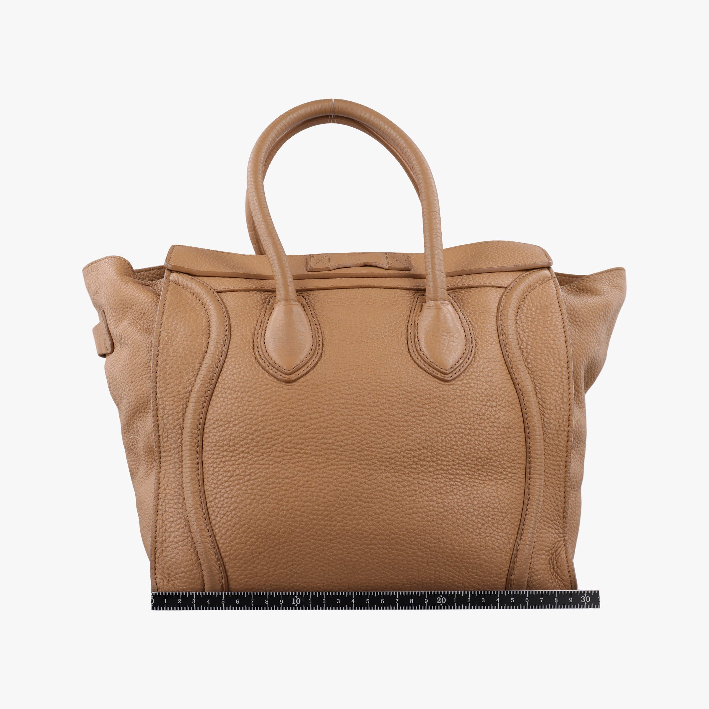 Pre-owned Celine luggage mini shopper Brown Leather  handbag | stylenewstar