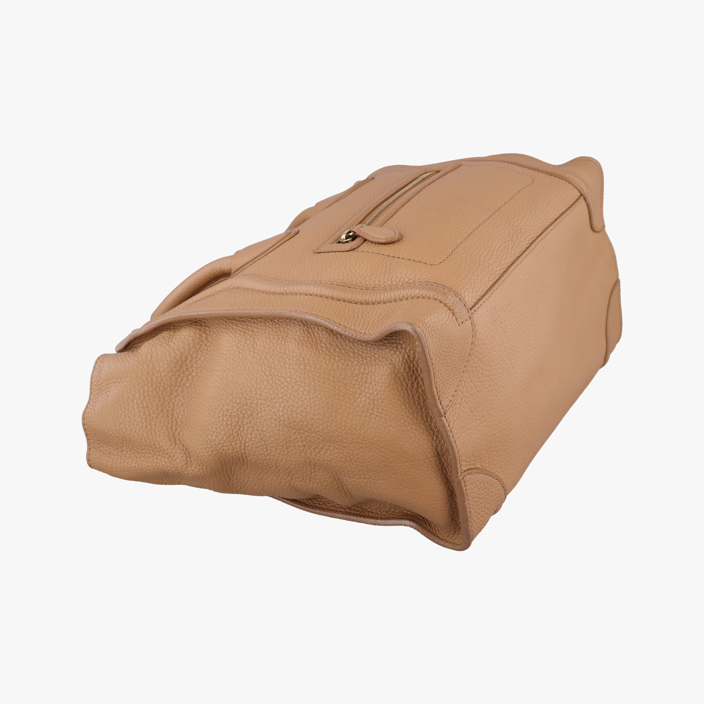 Pre-owned Celine luggage mini shopper Brown Leather  handbag | stylenewstar