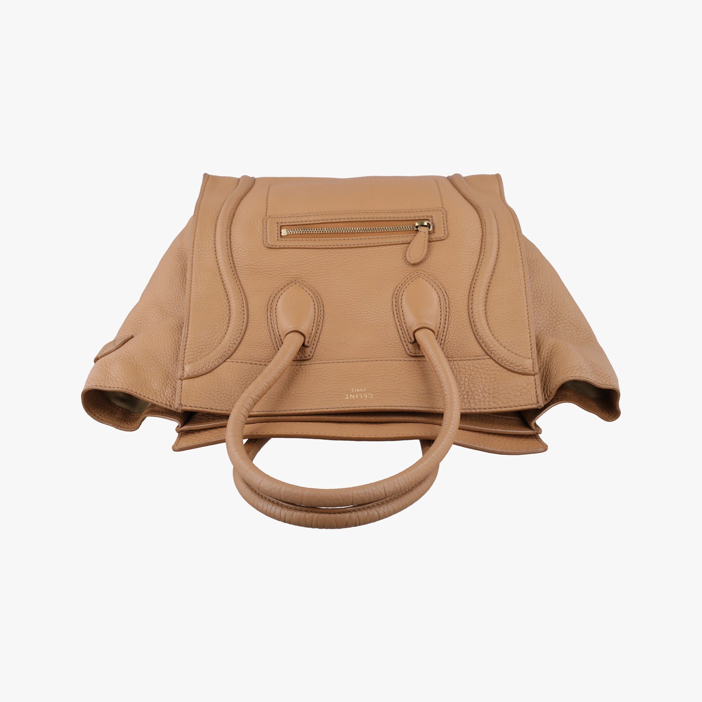 Pre-owned Celine luggage mini shopper Brown Leather  handbag | stylenewstar