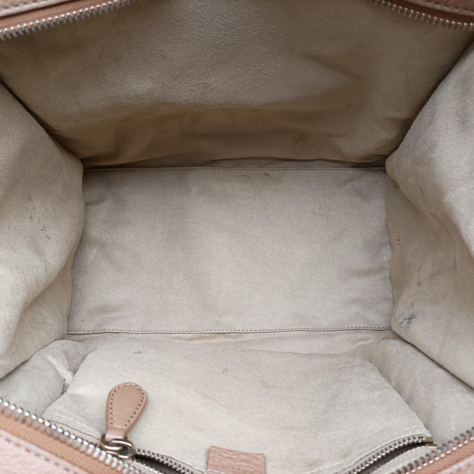 Pre-owned Celine luggage mini shopper Brown Leather  handbag | stylenewstar