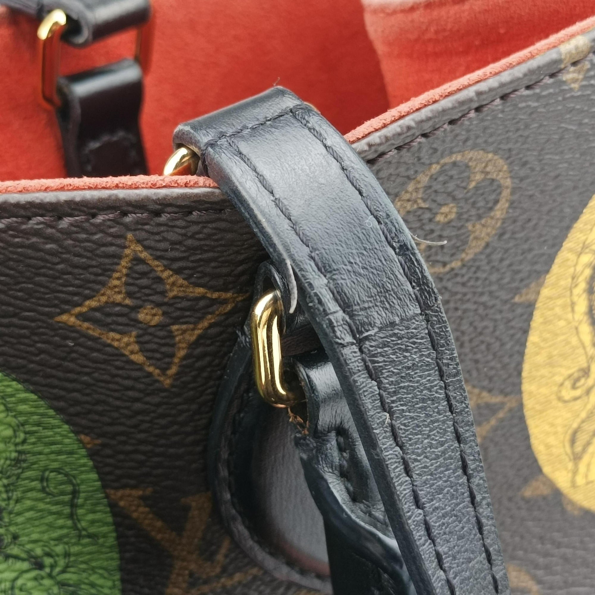 Secondhand Louis Vuitton Fornasetti Onthego MM Brown×Multicolor Monogram Cameo M59245 shoulderbag | stylenewstar