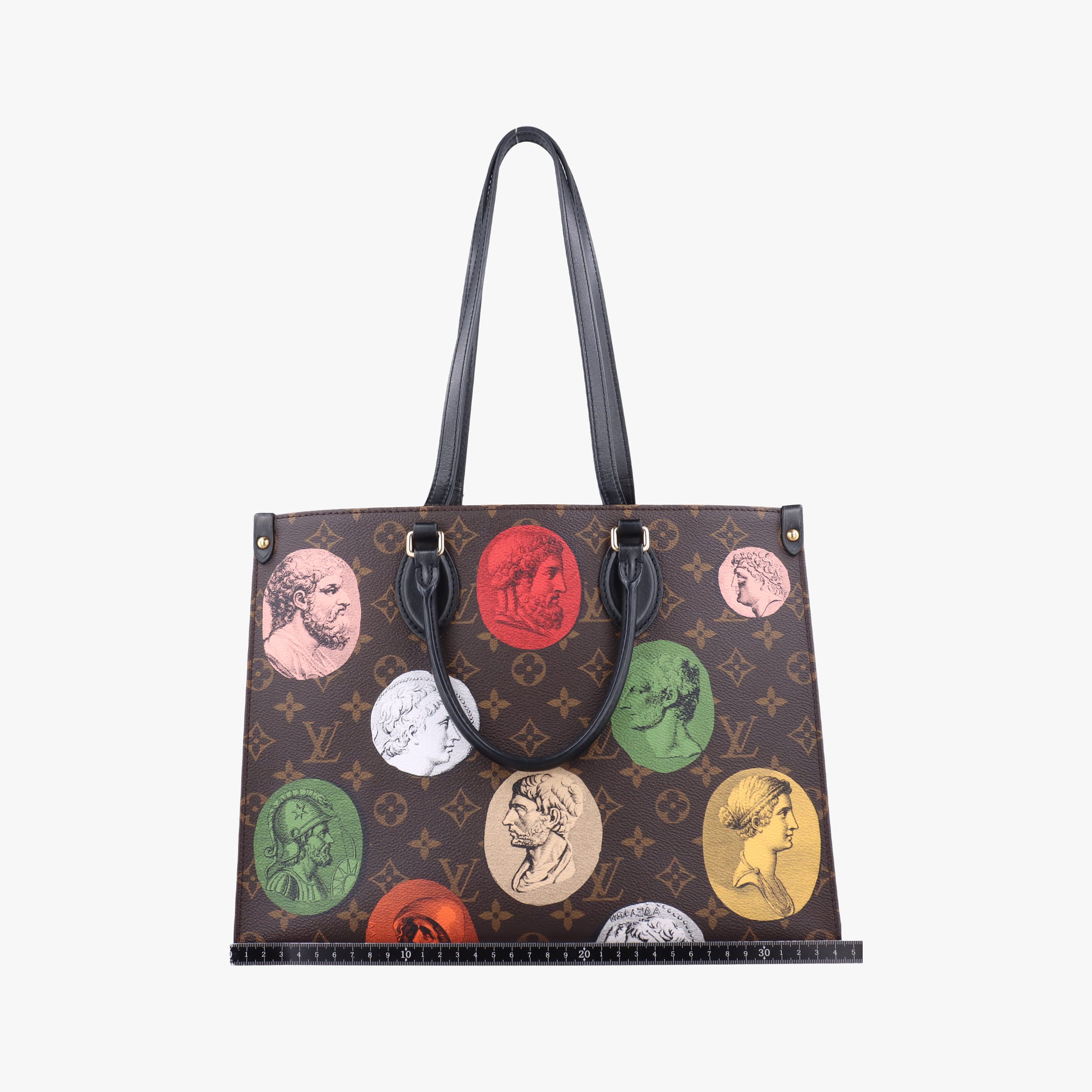 Secondhand Louis Vuitton Fornasetti Onthego MM Brown×Multicolor Monogram Cameo M59245 shoulderbag | stylenewstar