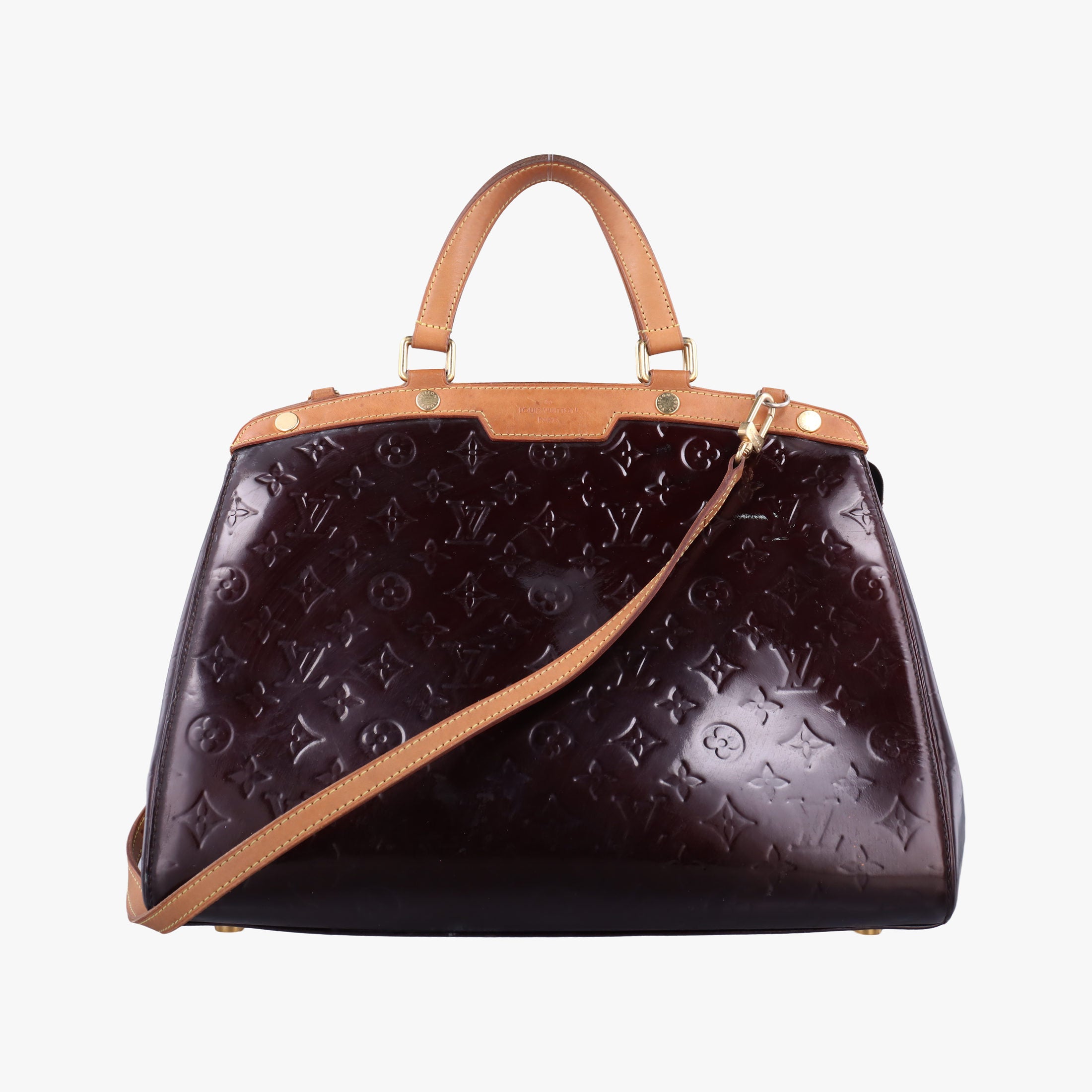 Pre-owned Louis Vuitton Brea MM ROUGE FAUVISTE Vernis M91690 shoulderbag | stylenewstar