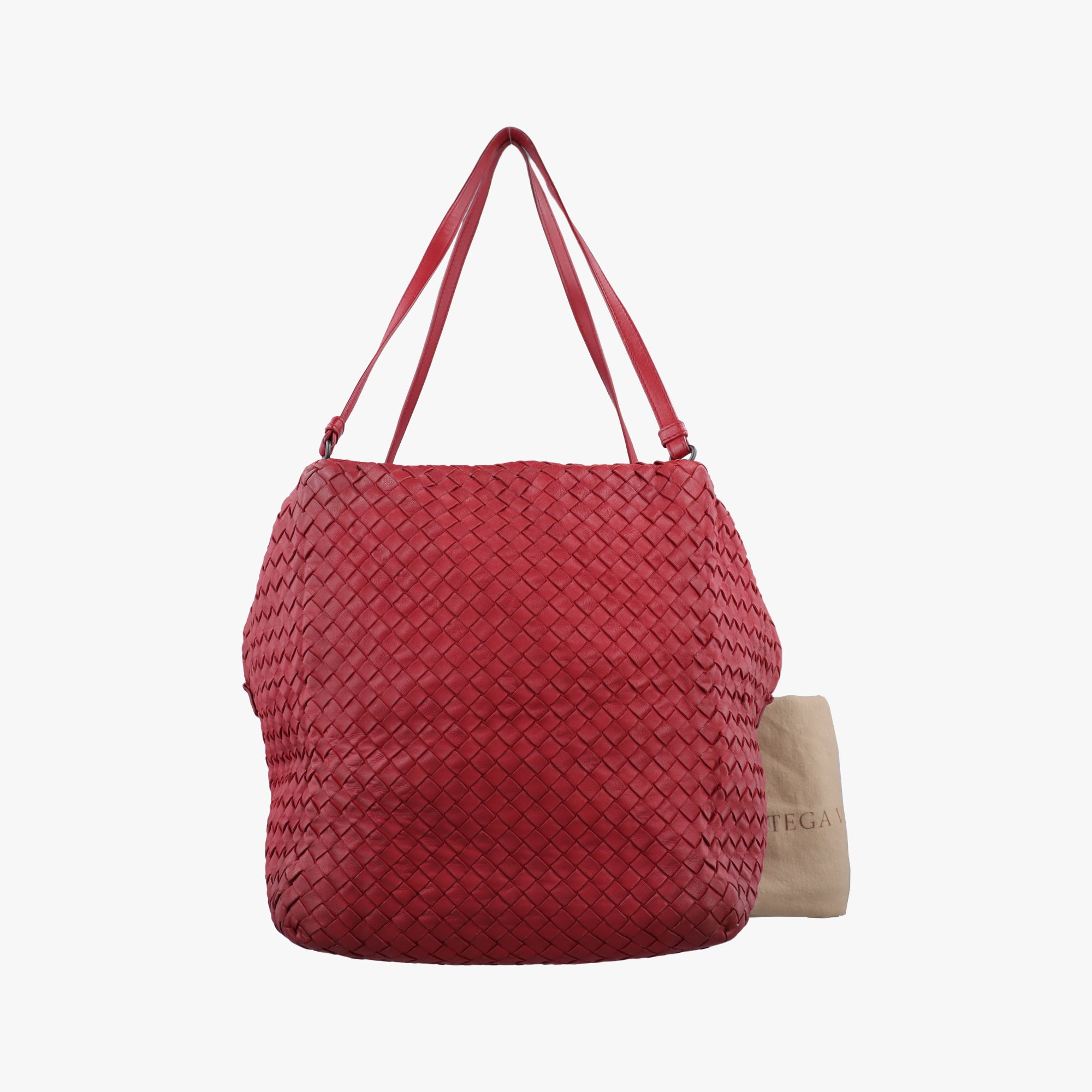 Vintage Bottega Veneta Intrecciato Red lambskin  shoulderbag | stylenewstar