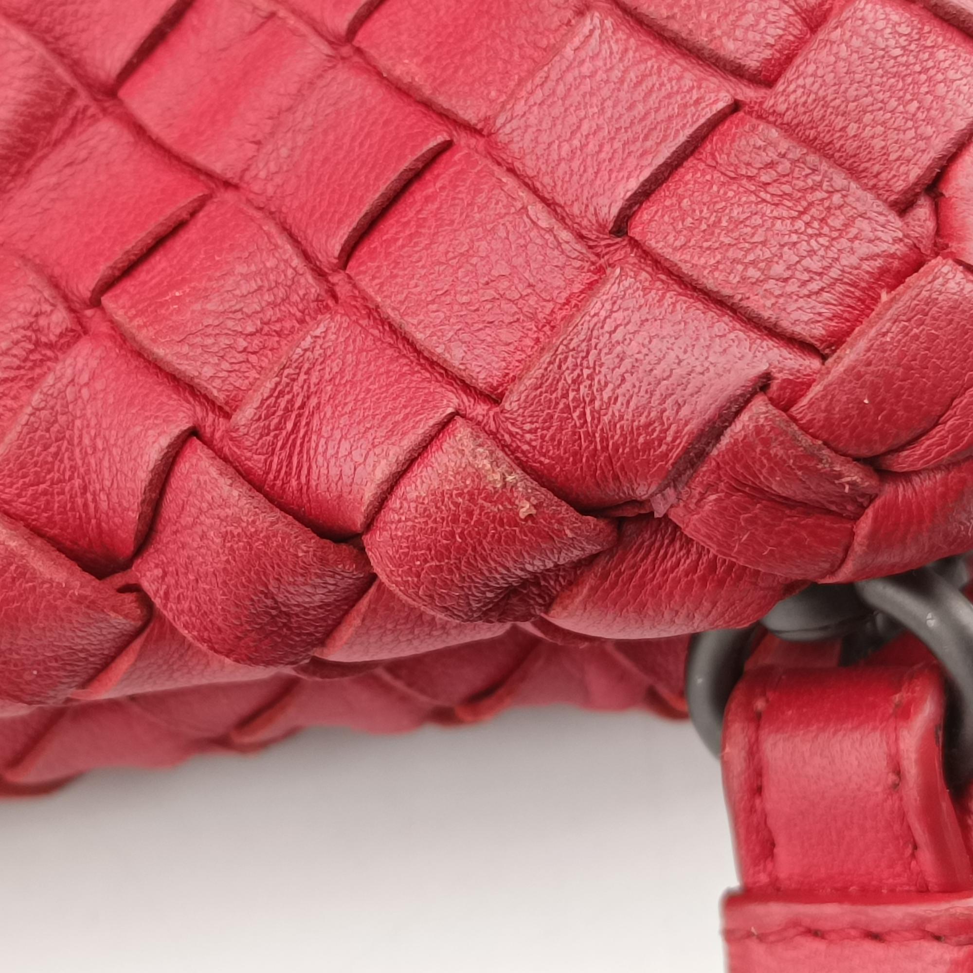 Vintage Bottega Veneta Intrecciato Red lambskin  shoulderbag | stylenewstar