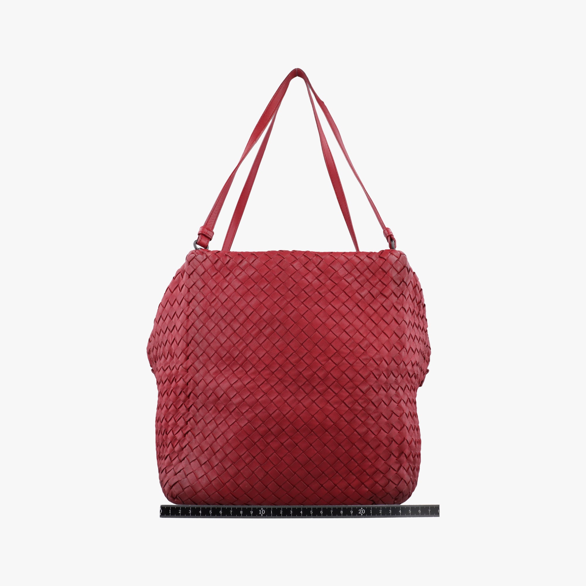 Vintage Bottega Veneta Intrecciato Red lambskin  shoulderbag | stylenewstar