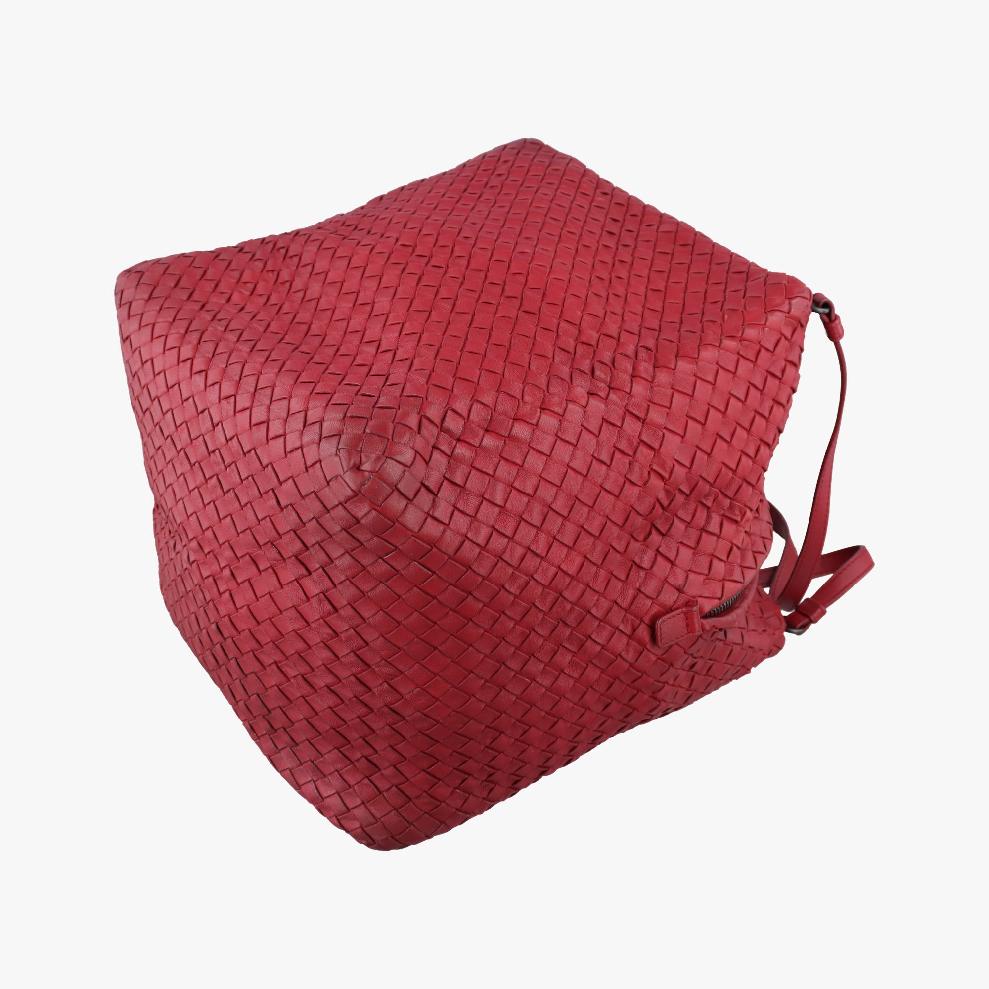 Vintage Bottega Veneta Intrecciato Red lambskin  shoulderbag | stylenewstar
