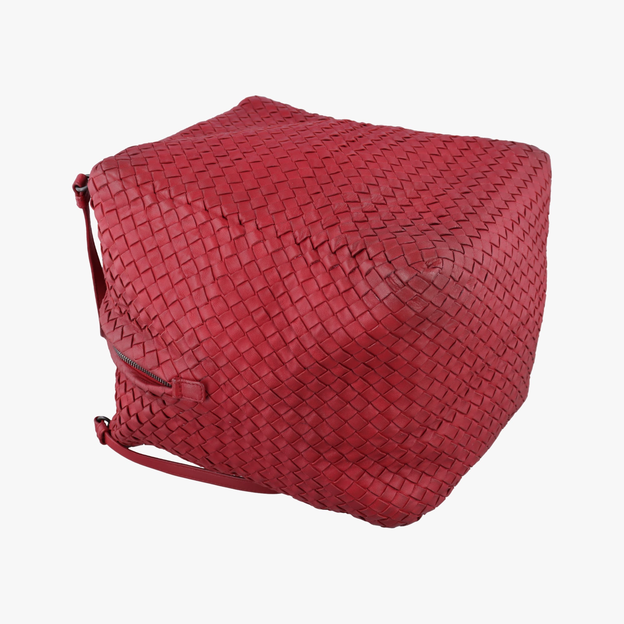Vintage Bottega Veneta Intrecciato Red lambskin  shoulderbag | stylenewstar