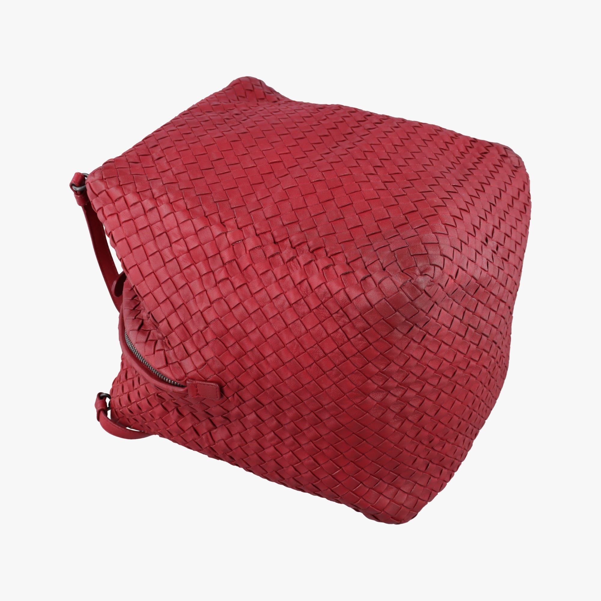 Vintage Bottega Veneta Intrecciato Red lambskin  shoulderbag | stylenewstar