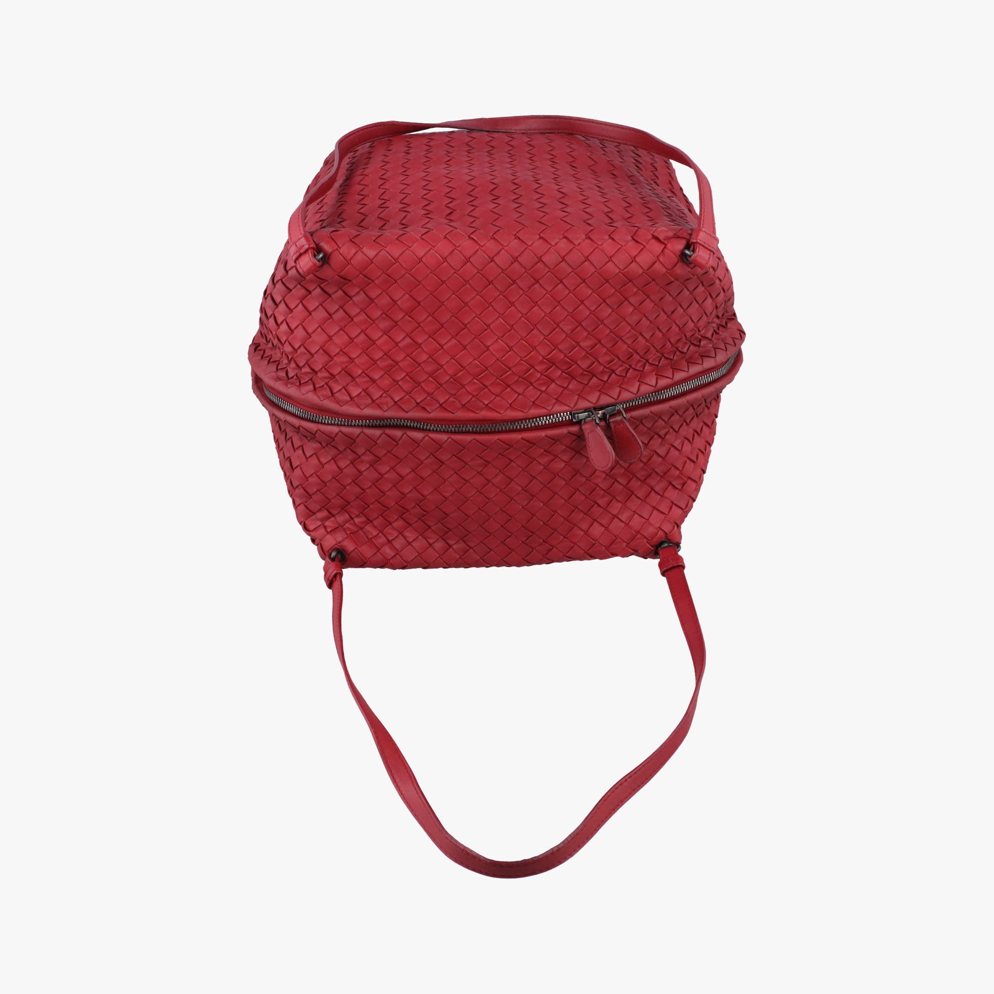 Vintage Bottega Veneta Intrecciato Red lambskin  shoulderbag | stylenewstar