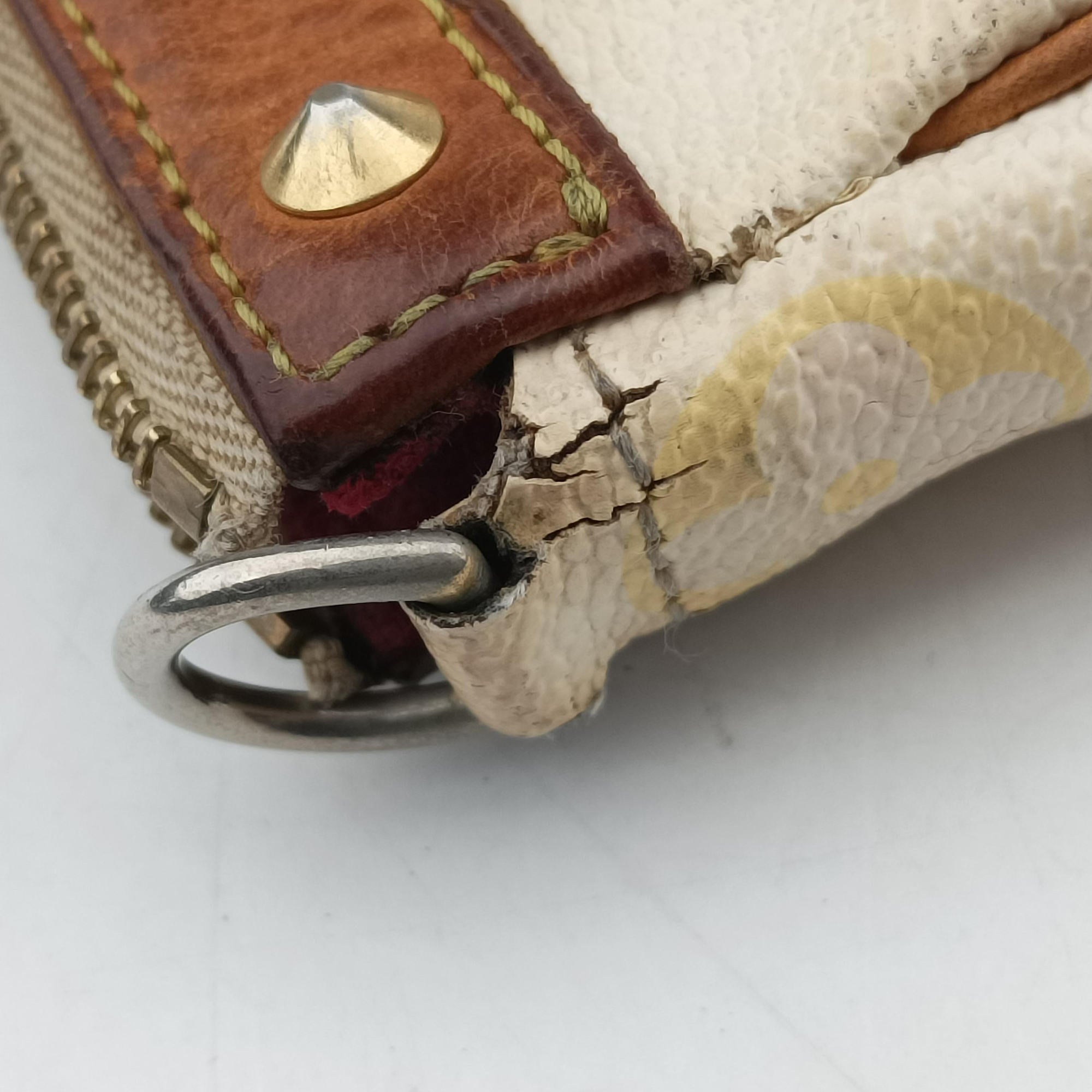Vintage Louis Vuitton Pochette Accessoires white Monogram Multicolor M92649 shoulderbag | stylenewstar