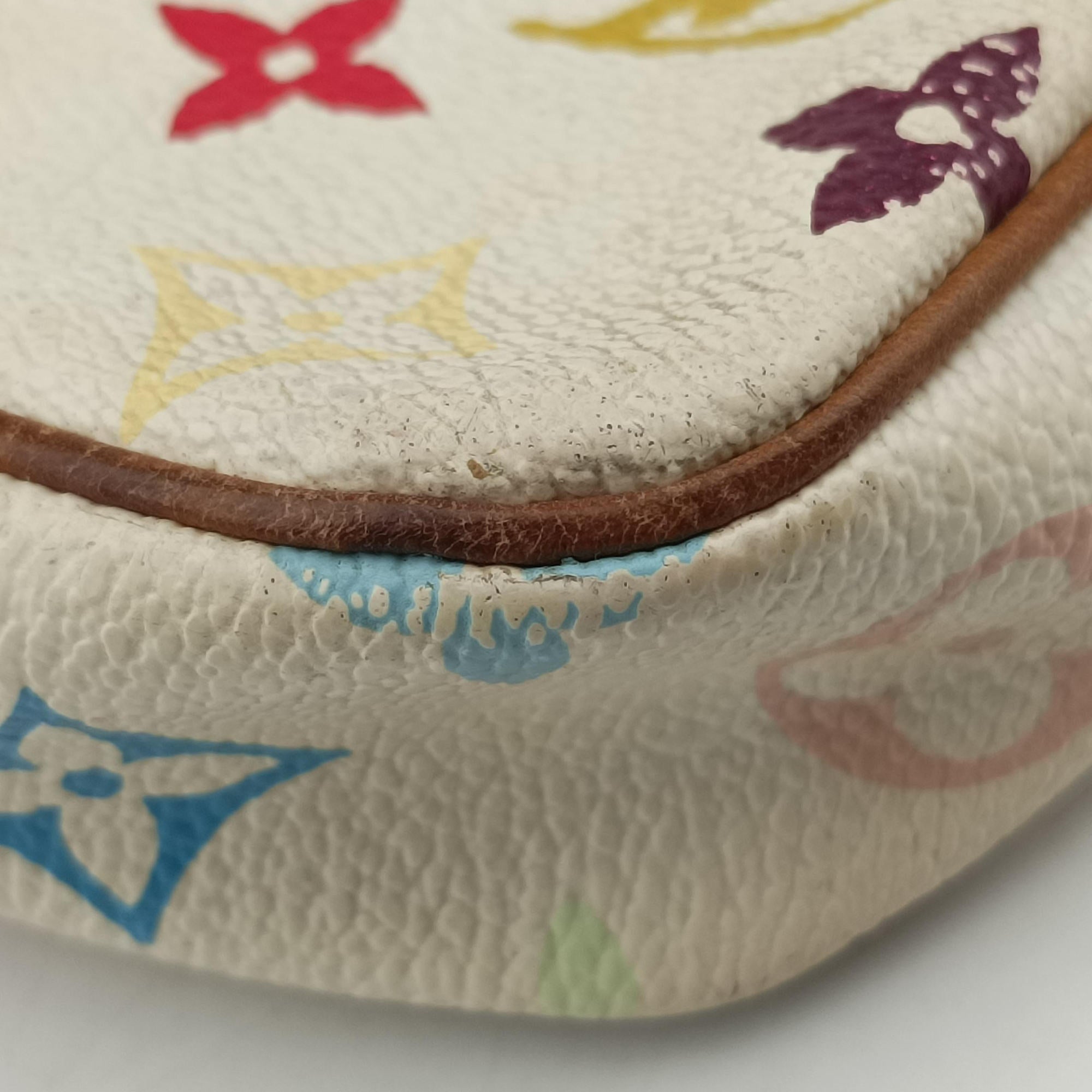 Vintage Louis Vuitton Pochette Accessoires white Monogram Multicolor M92649 shoulderbag | stylenewstar