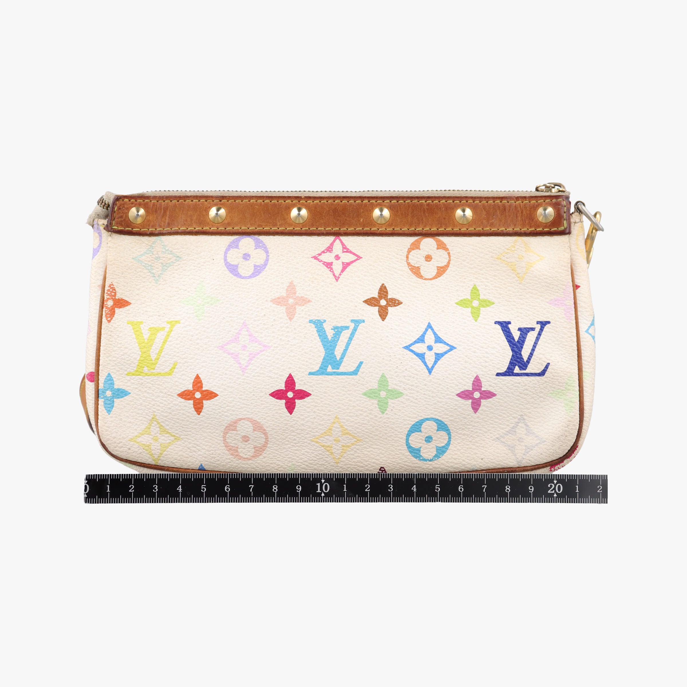 Vintage Louis Vuitton Pochette Accessoires white Monogram Multicolor M92649 shoulderbag | stylenewstar