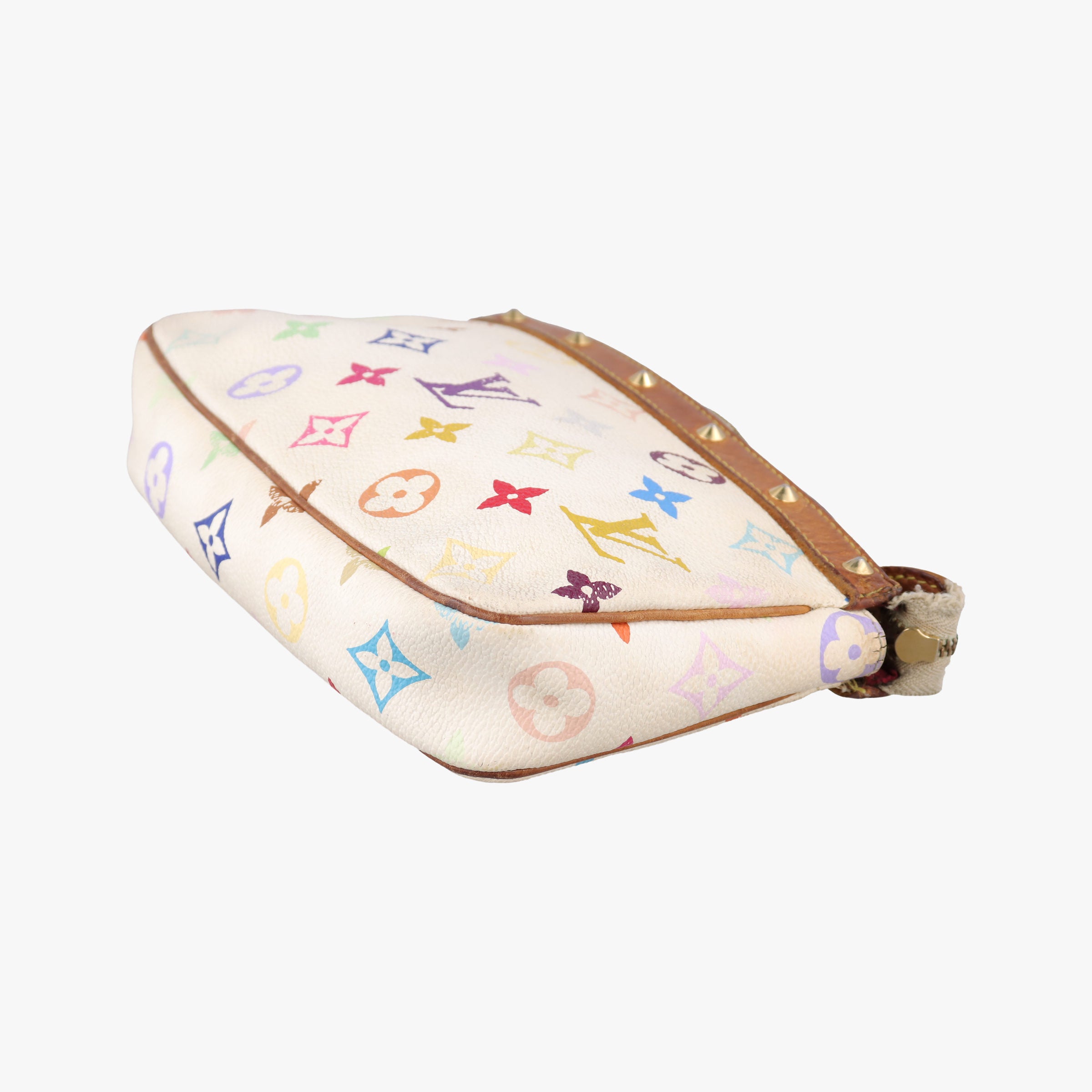 Vintage Louis Vuitton Pochette Accessoires white Monogram Multicolor M92649 shoulderbag | stylenewstar