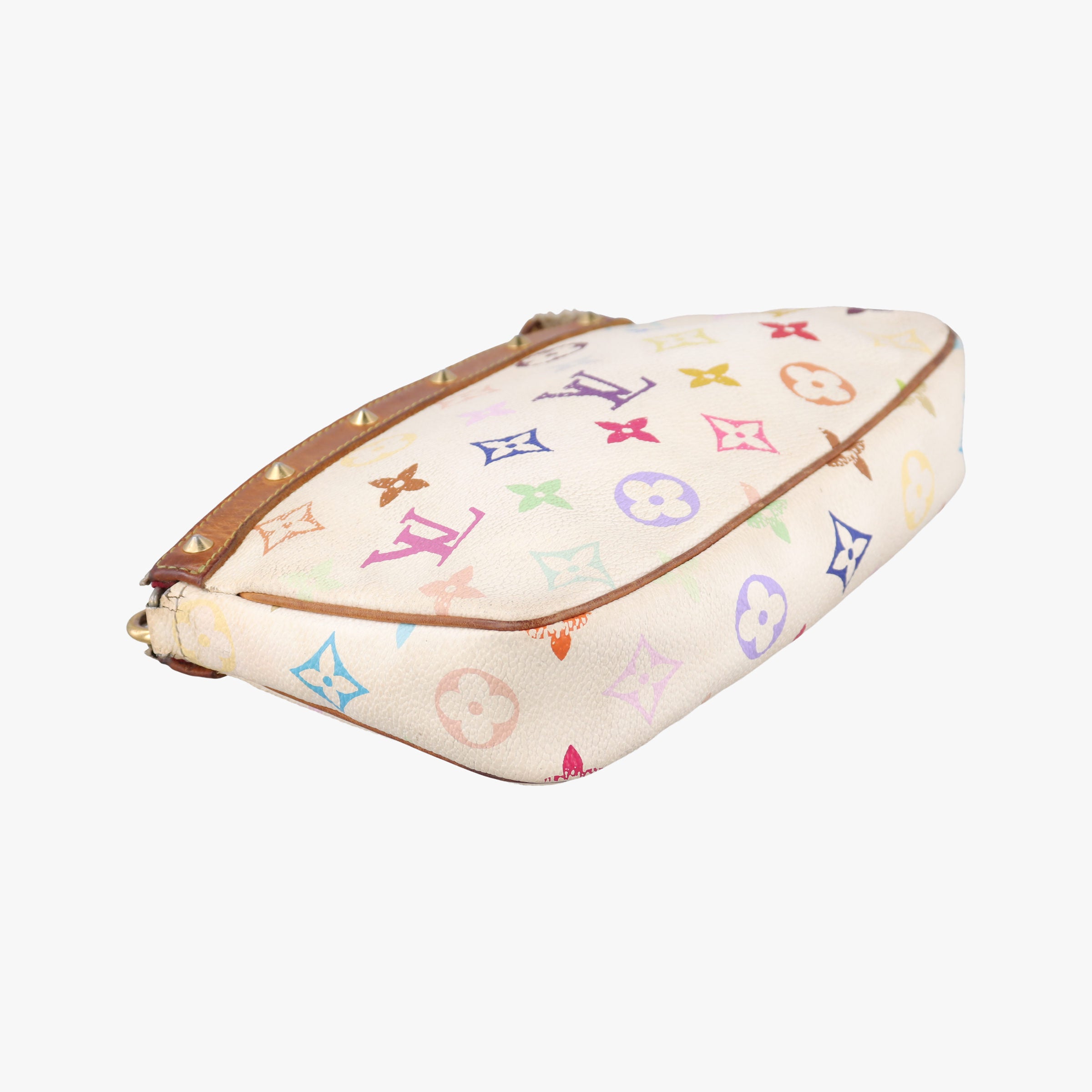 Vintage Louis Vuitton Pochette Accessoires white Monogram Multicolor M92649 shoulderbag | stylenewstar