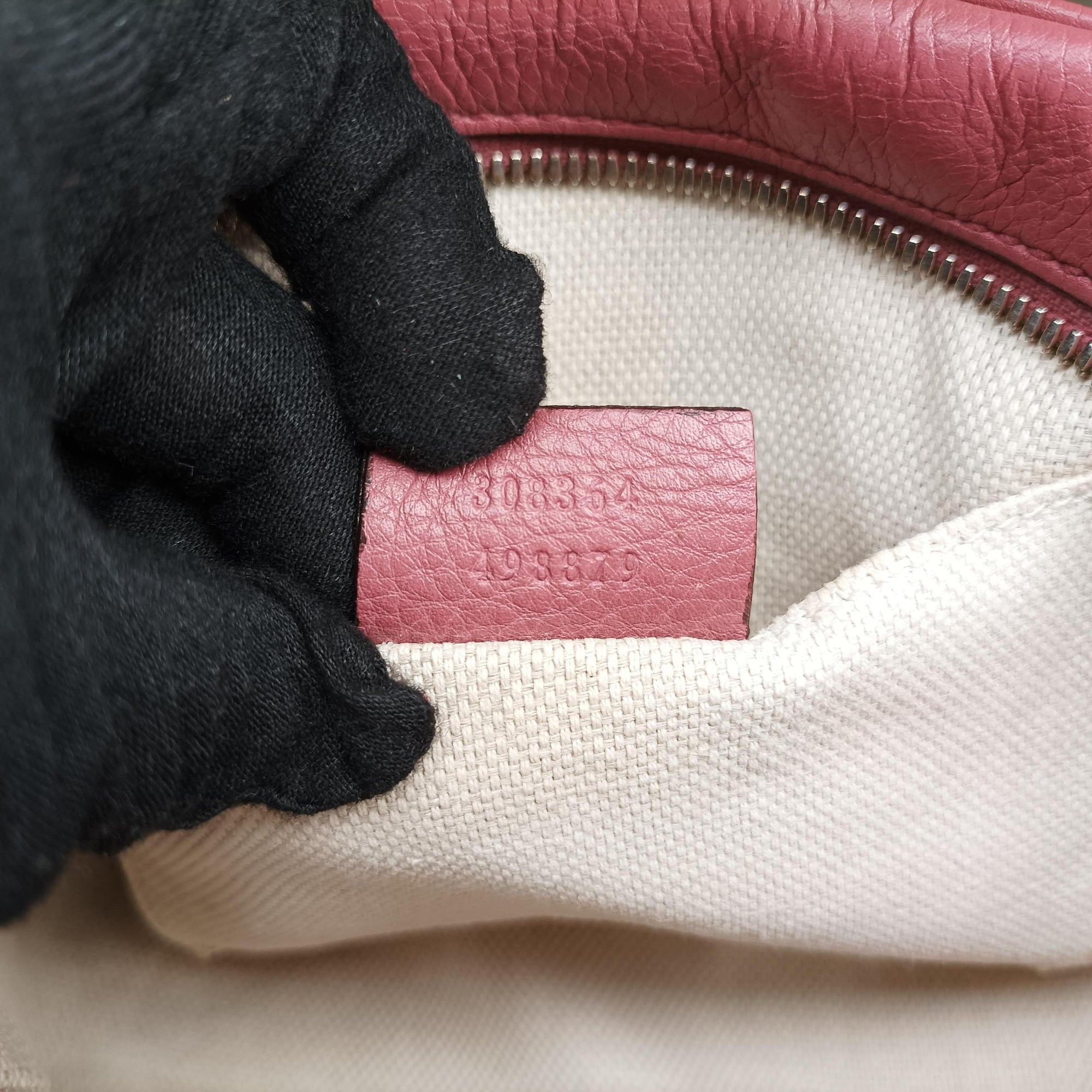 Pre-owned Gucci Soho pink Leather 308364 shoulderbag | stylenewstar
