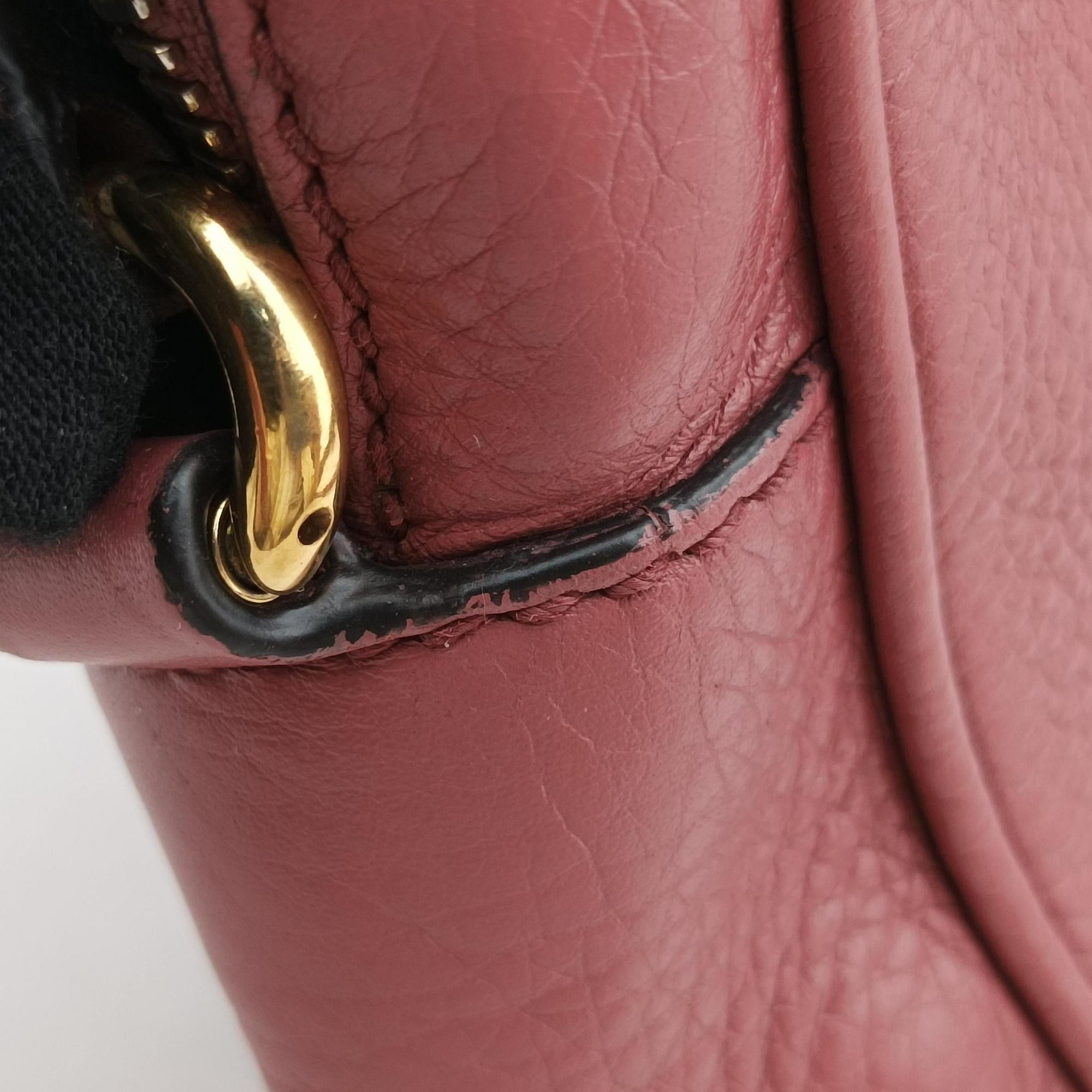 Pre-owned Gucci Soho pink Leather 308364 shoulderbag | stylenewstar