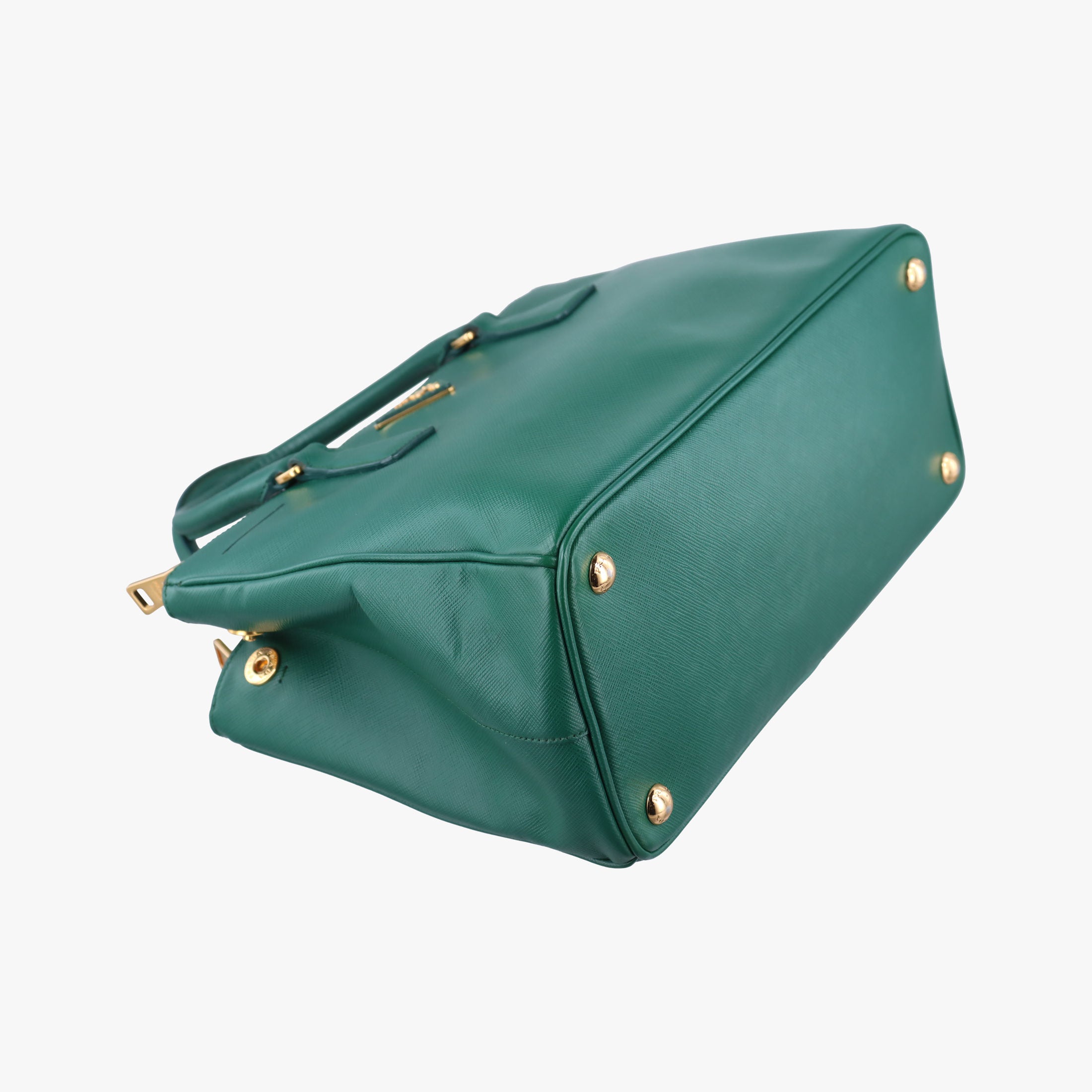 Pre-owned Prada Galleria Green SAFFIANO Leather BN2274 shoulderbag | stylenewstar