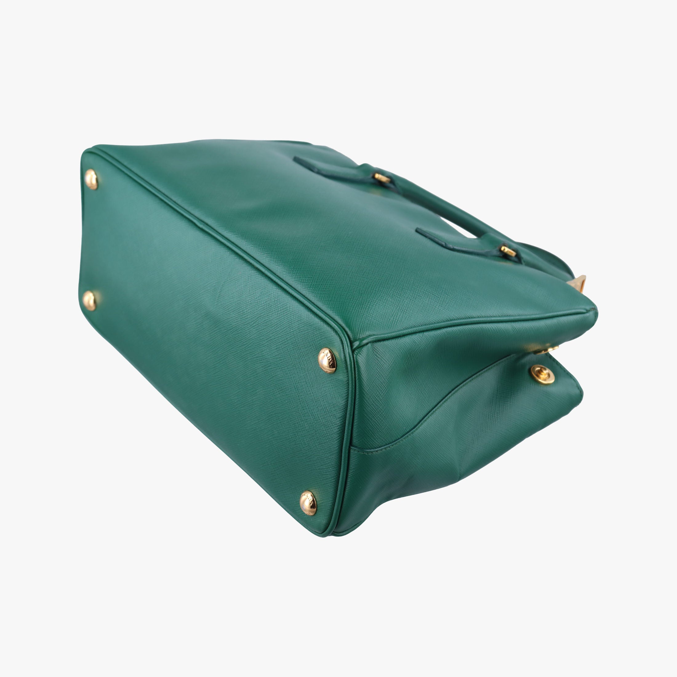 Pre-owned Prada Galleria Green SAFFIANO Leather BN2274 shoulderbag | stylenewstar