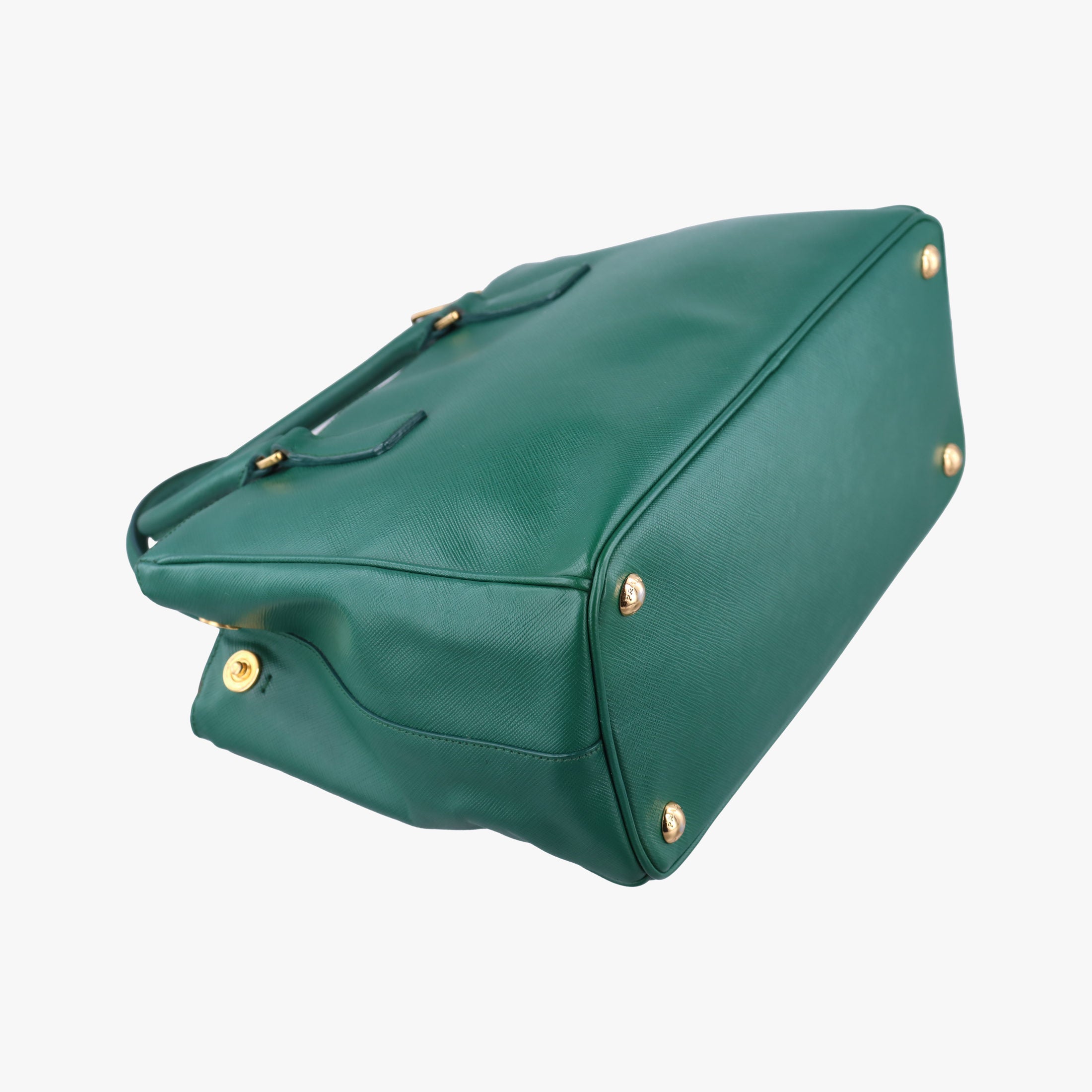Pre-owned Prada Galleria Green SAFFIANO Leather BN2274 shoulderbag | stylenewstar