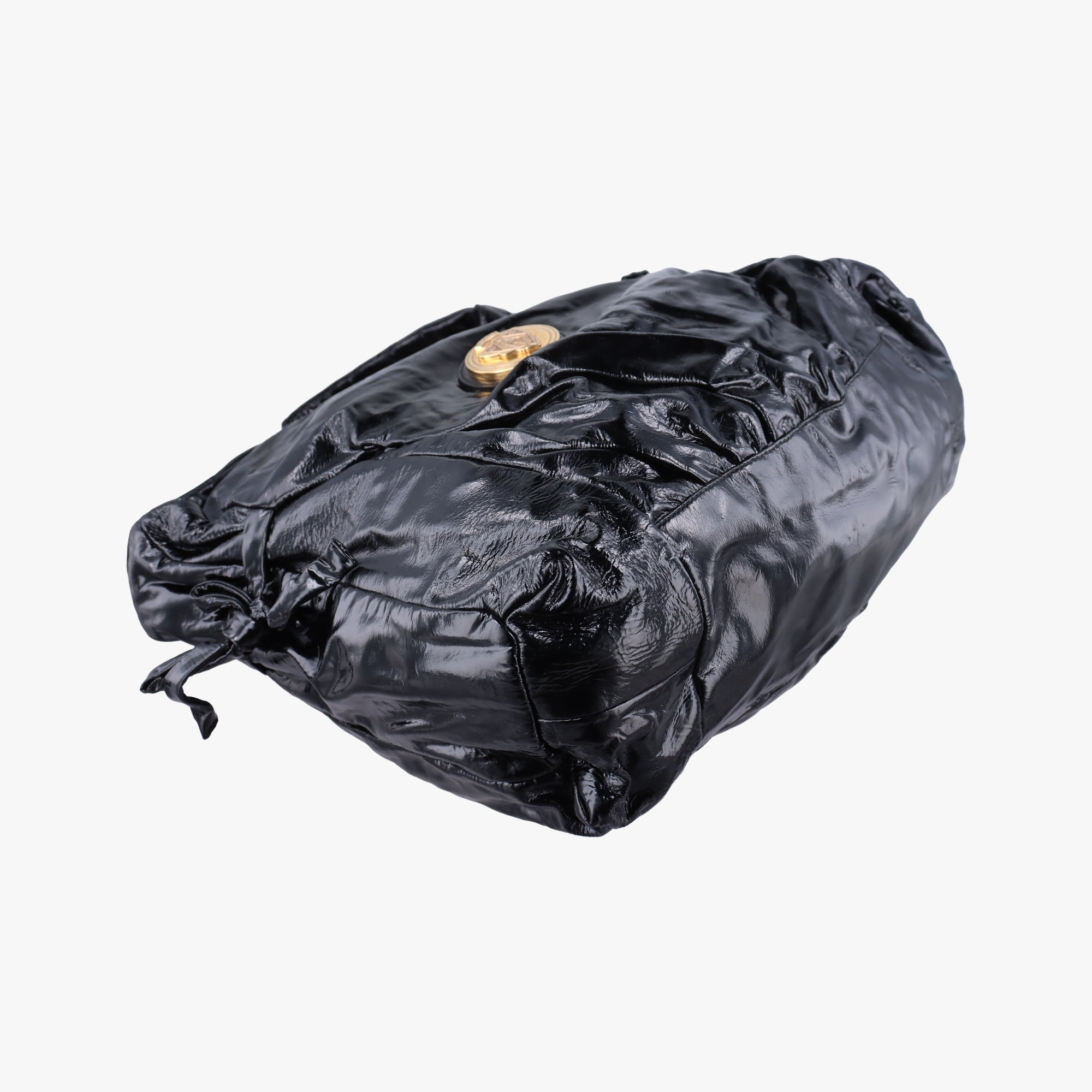 Pre-owned Gucci Hysteria Black Patent 197061 shoulderbag | stylenewstar