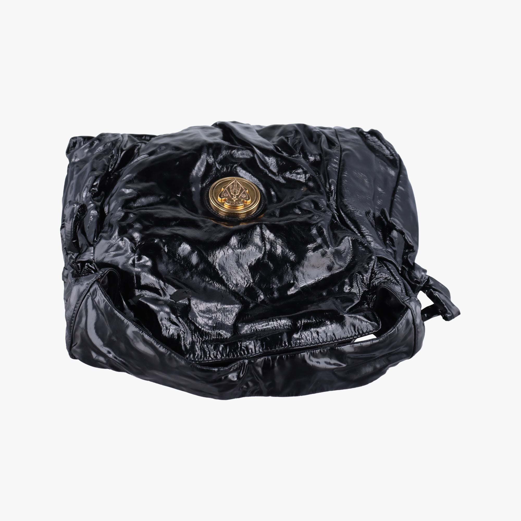 Pre-owned Gucci Hysteria Black Patent 197061 shoulderbag | stylenewstar
