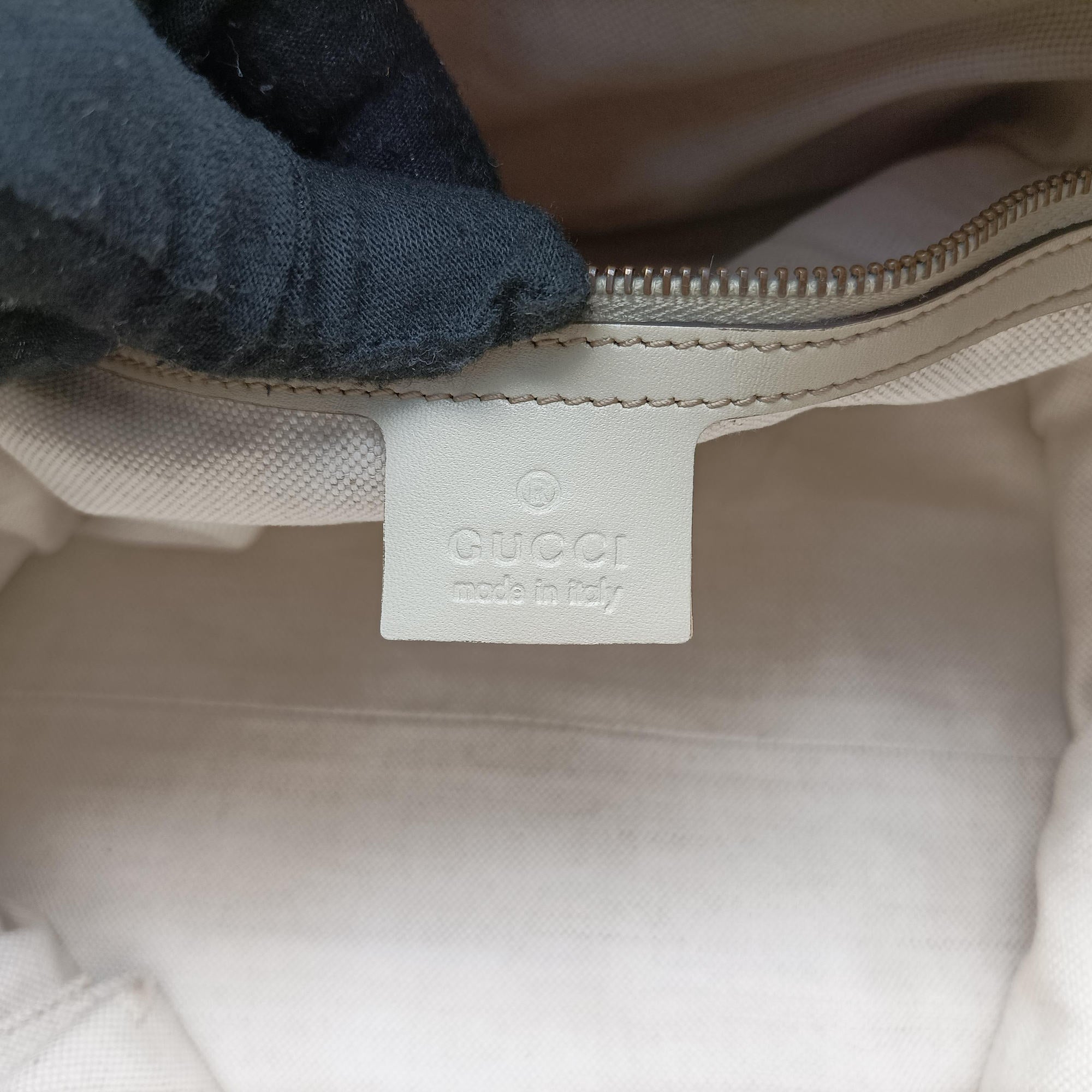 Secondhand Gucci Scarlett White×Beige Canvas x Leather 282299 shoulderbag | stylenewstar