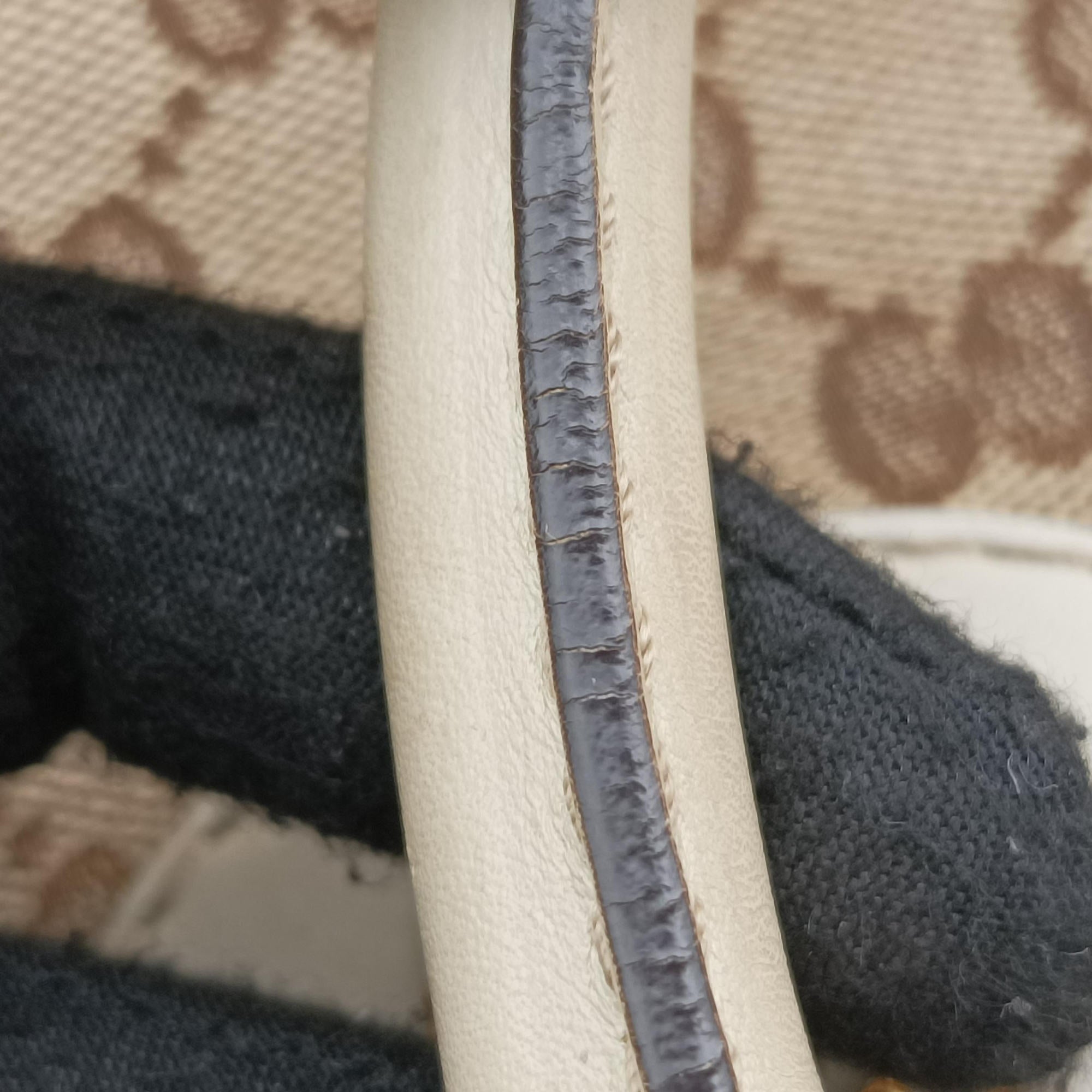 Secondhand Gucci Scarlett White×Beige Canvas x Leather 282299 shoulderbag | stylenewstar