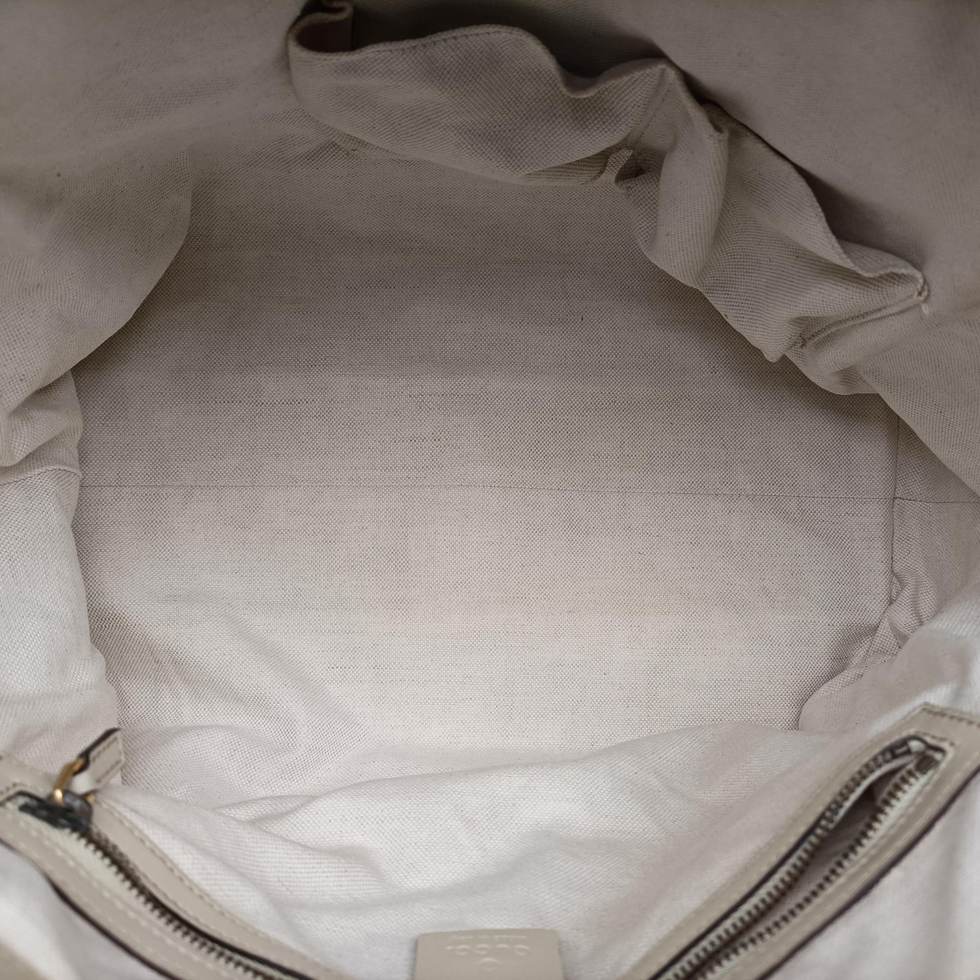 Secondhand Gucci Scarlett White×Beige Canvas x Leather 282299 shoulderbag | stylenewstar
