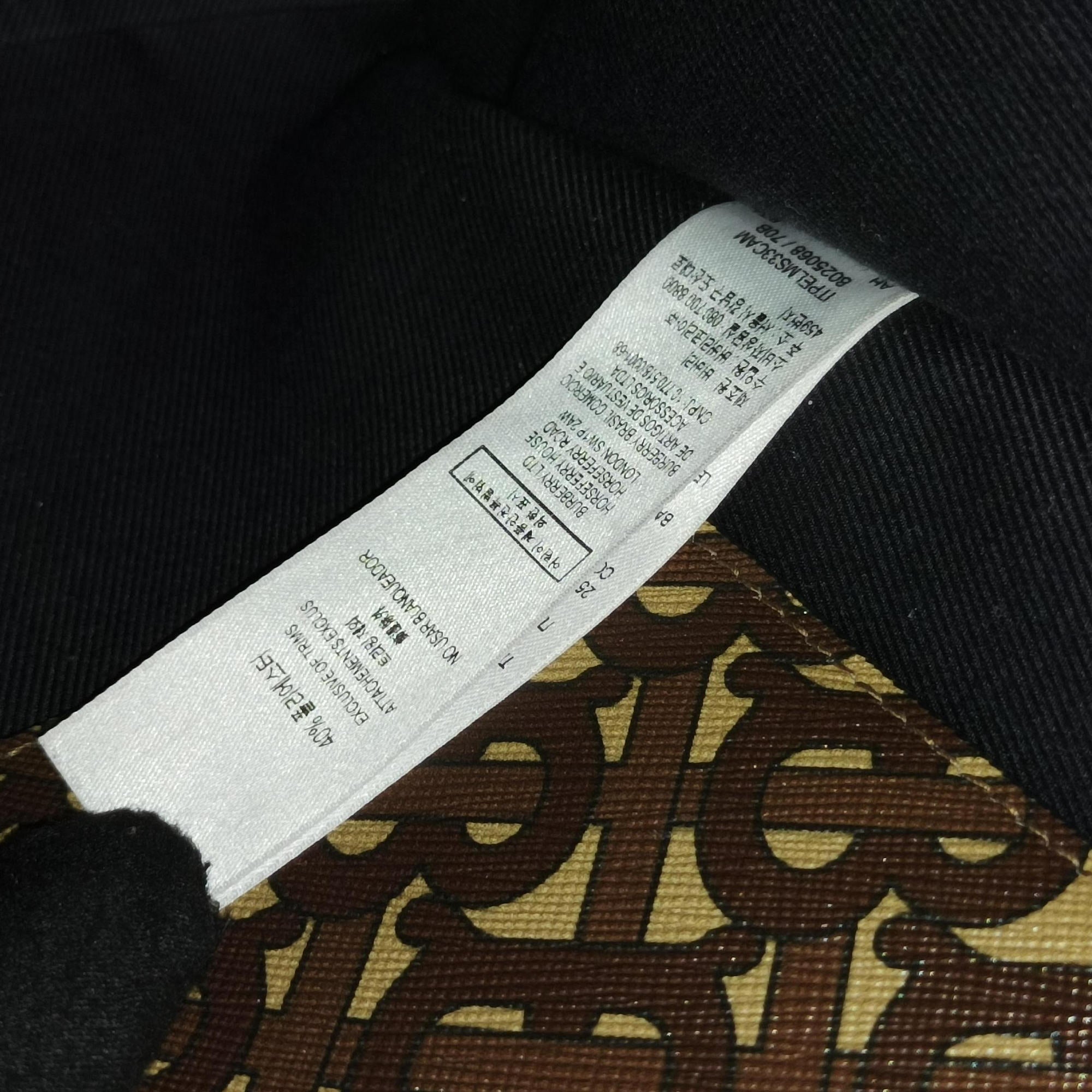 Secondhand Burberry TB Monogram Studded Book Tote Brown×Black PVC coated canvas  handbag | stylenewstar