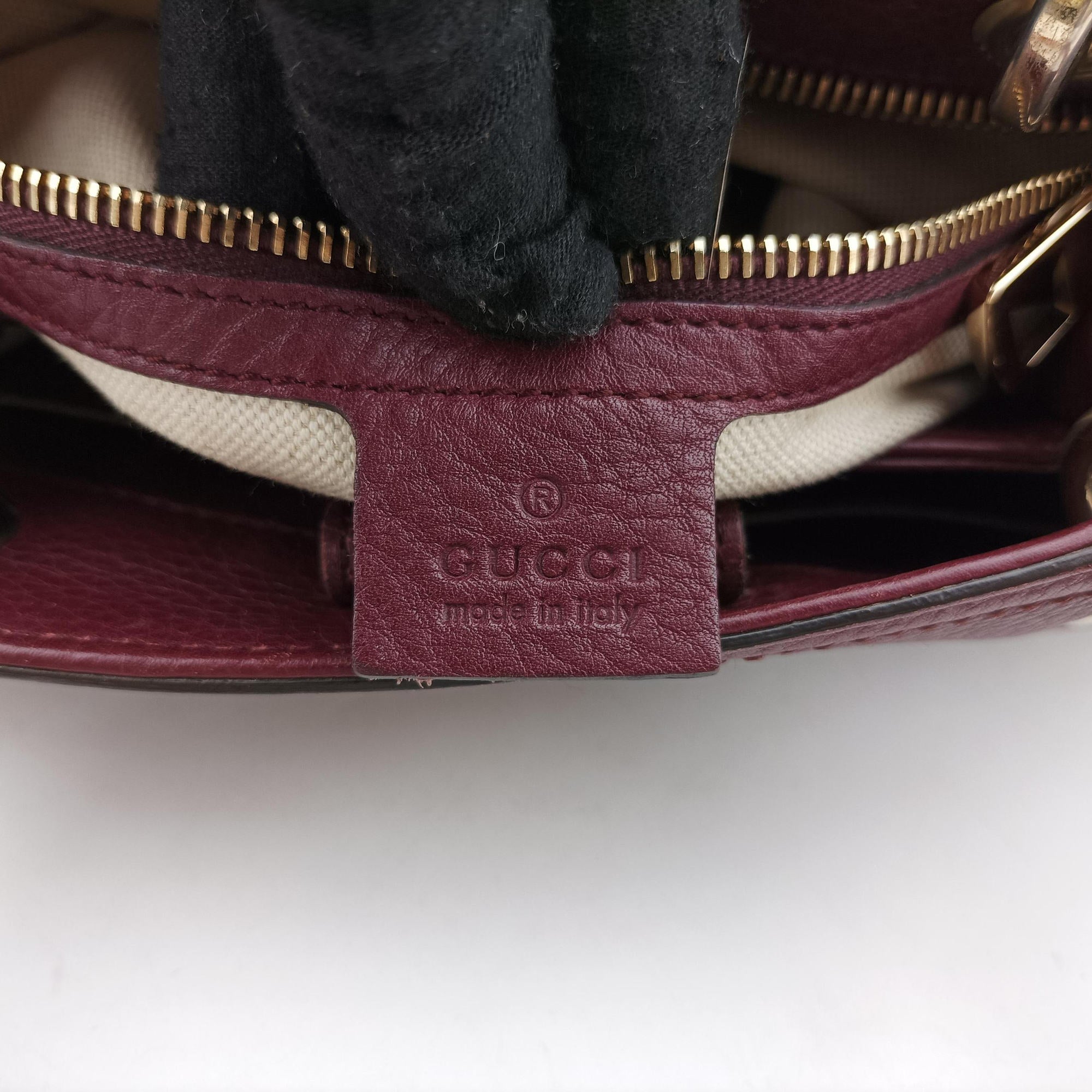 Pre-owned Gucci Bamboo Shopper Burgundy Leather 336032 shoulderbag | stylenewstar