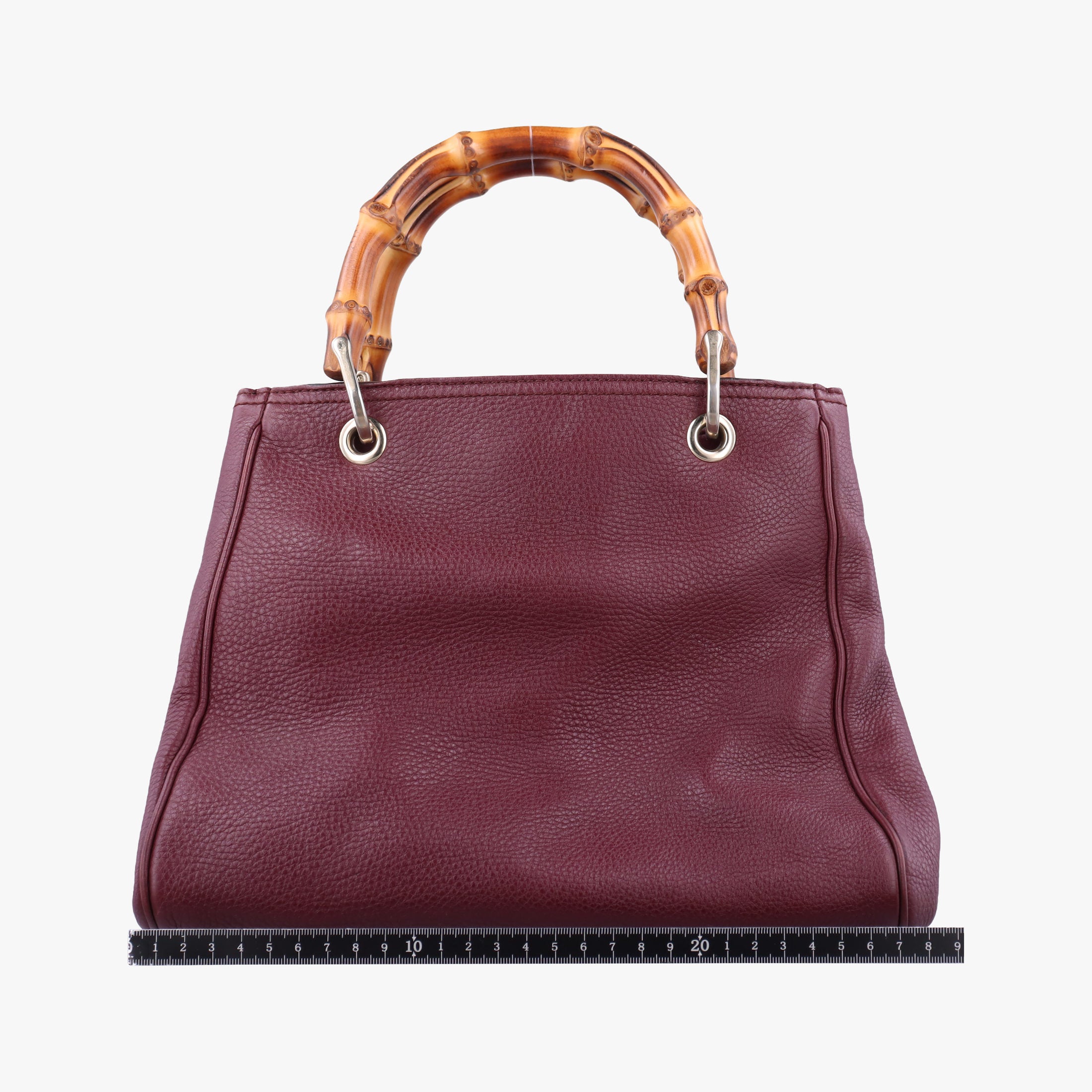 Pre-owned Gucci Bamboo Shopper Burgundy Leather 336032 shoulderbag | stylenewstar