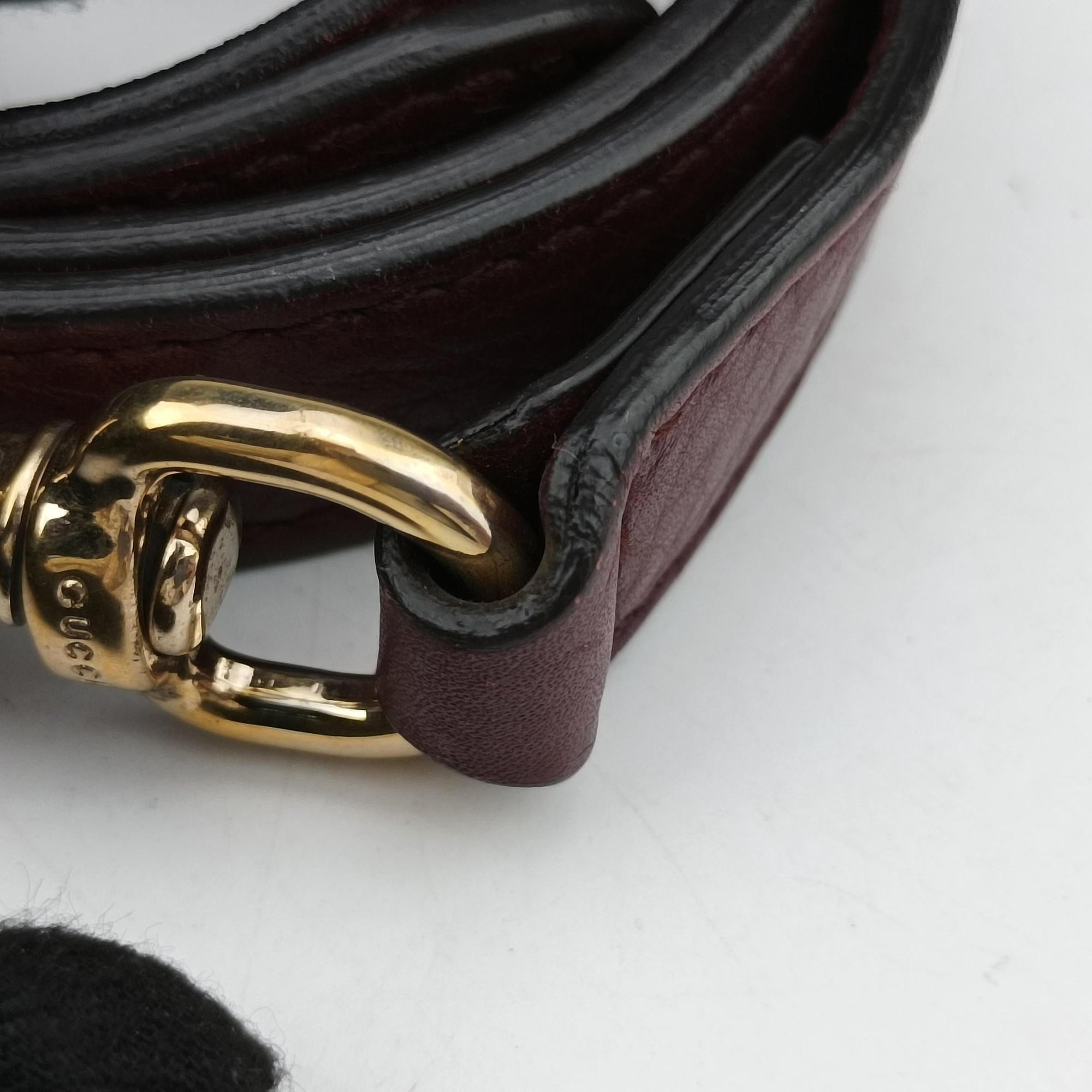 Pre-owned Gucci Bamboo Shopper Burgundy Leather 336032 shoulderbag | stylenewstar