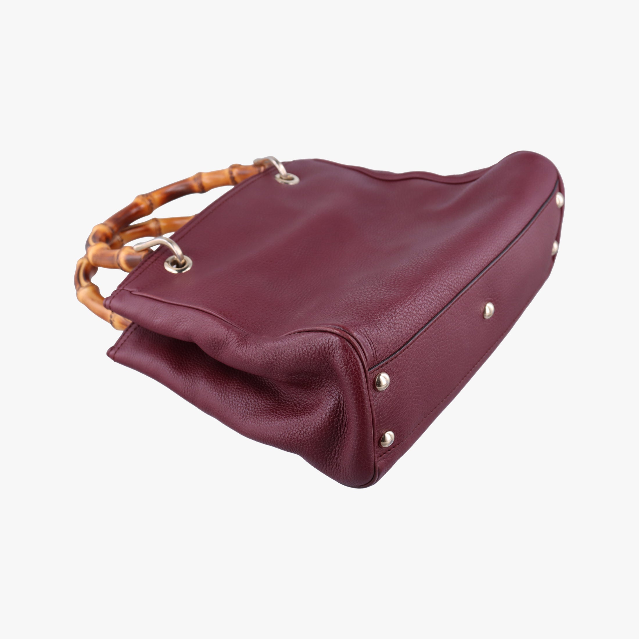 Pre-owned Gucci Bamboo Shopper Burgundy Leather 336032 shoulderbag | stylenewstar