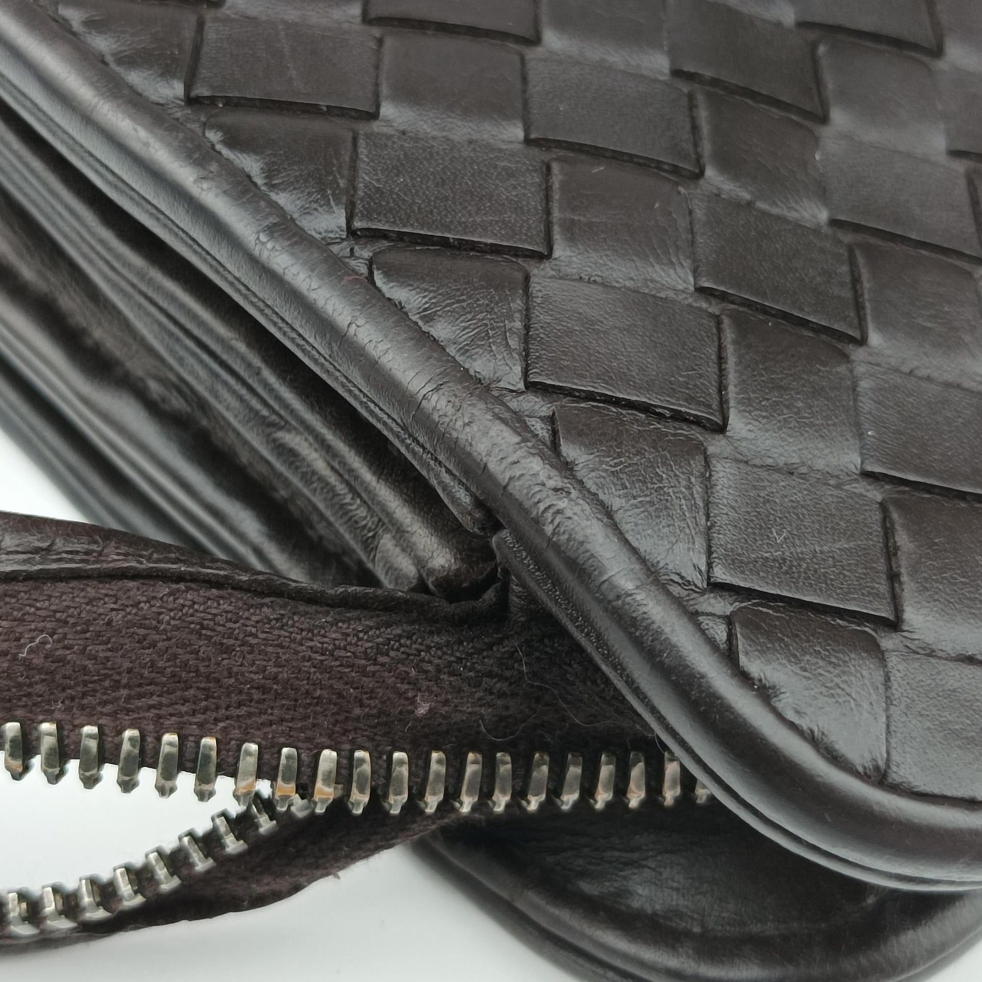 Pre-owned Bottega Veneta Intrecciato Brown lambskin  handbag | stylenewstar