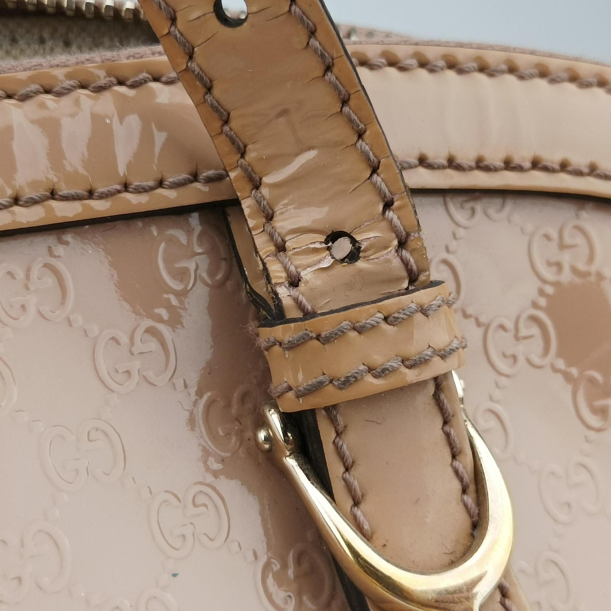 Secondhand Gucci nice Microguccissima Pink Patent 309617 shoulderbag | stylenewstar