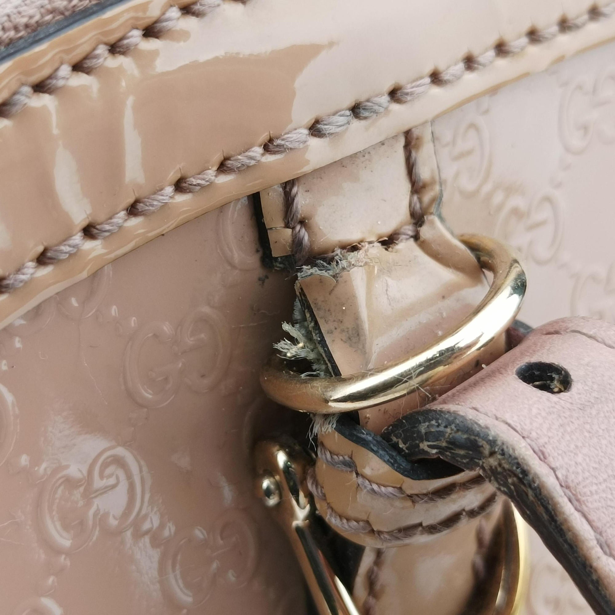 Secondhand Gucci nice Microguccissima Pink Patent 309617 shoulderbag | stylenewstar